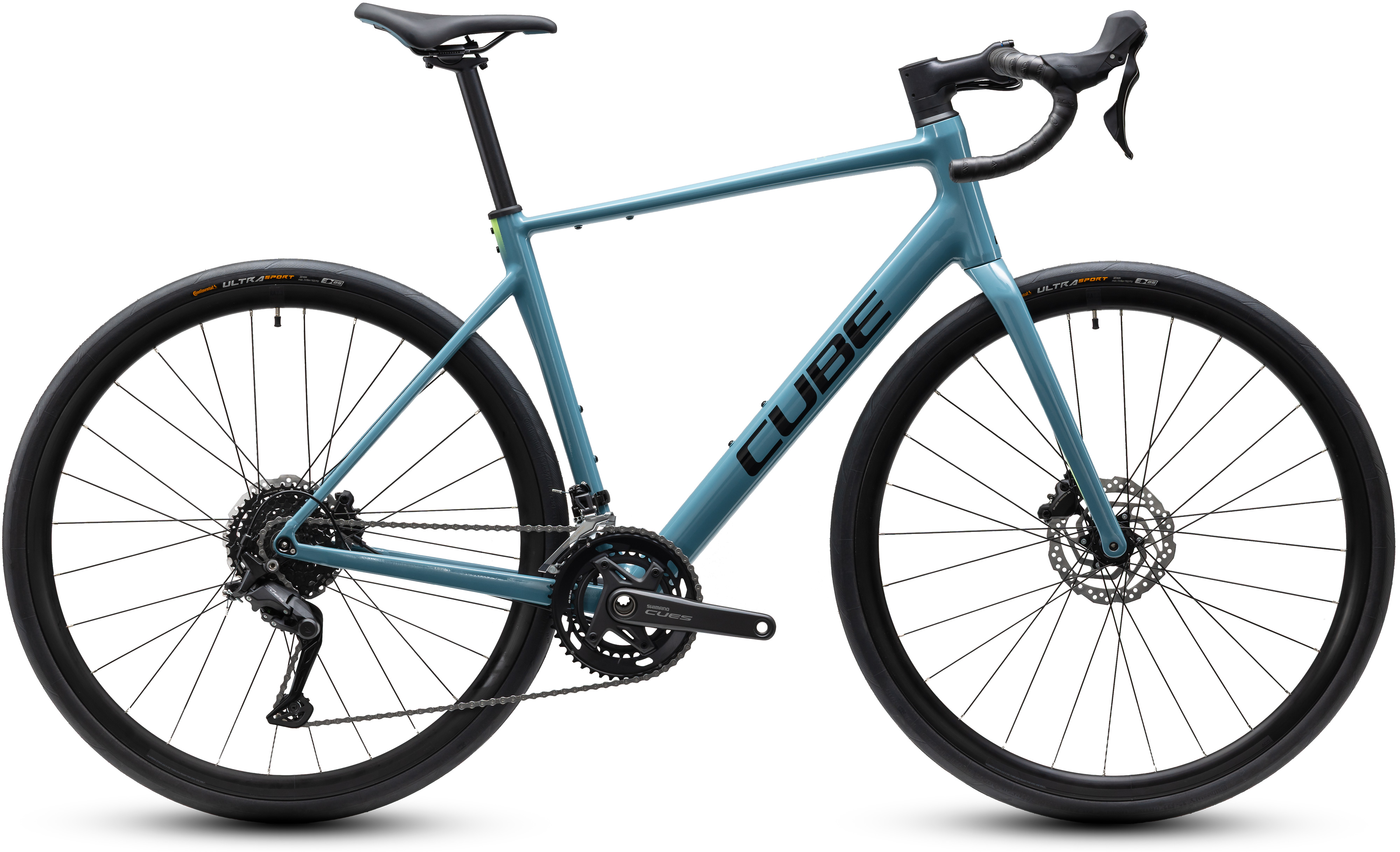 Ciclism - BICICLETA CUBE ATTAIN PRO SURFBLUE BLACK 2027 58 cm