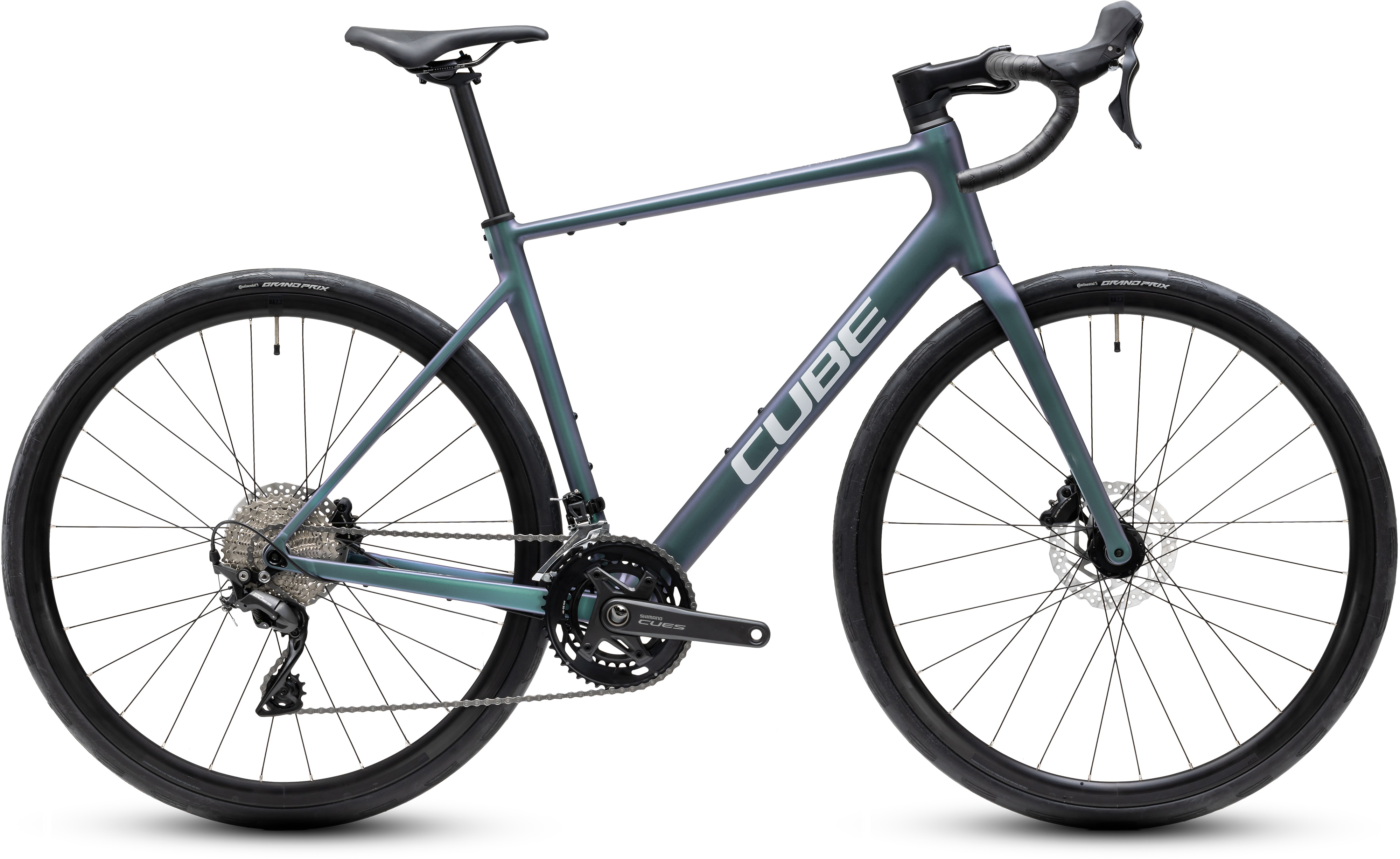 Ciclism - BICICLETA CUBE ATTAIN RACE SMARAGDGREY WHITE 2027 53 cm