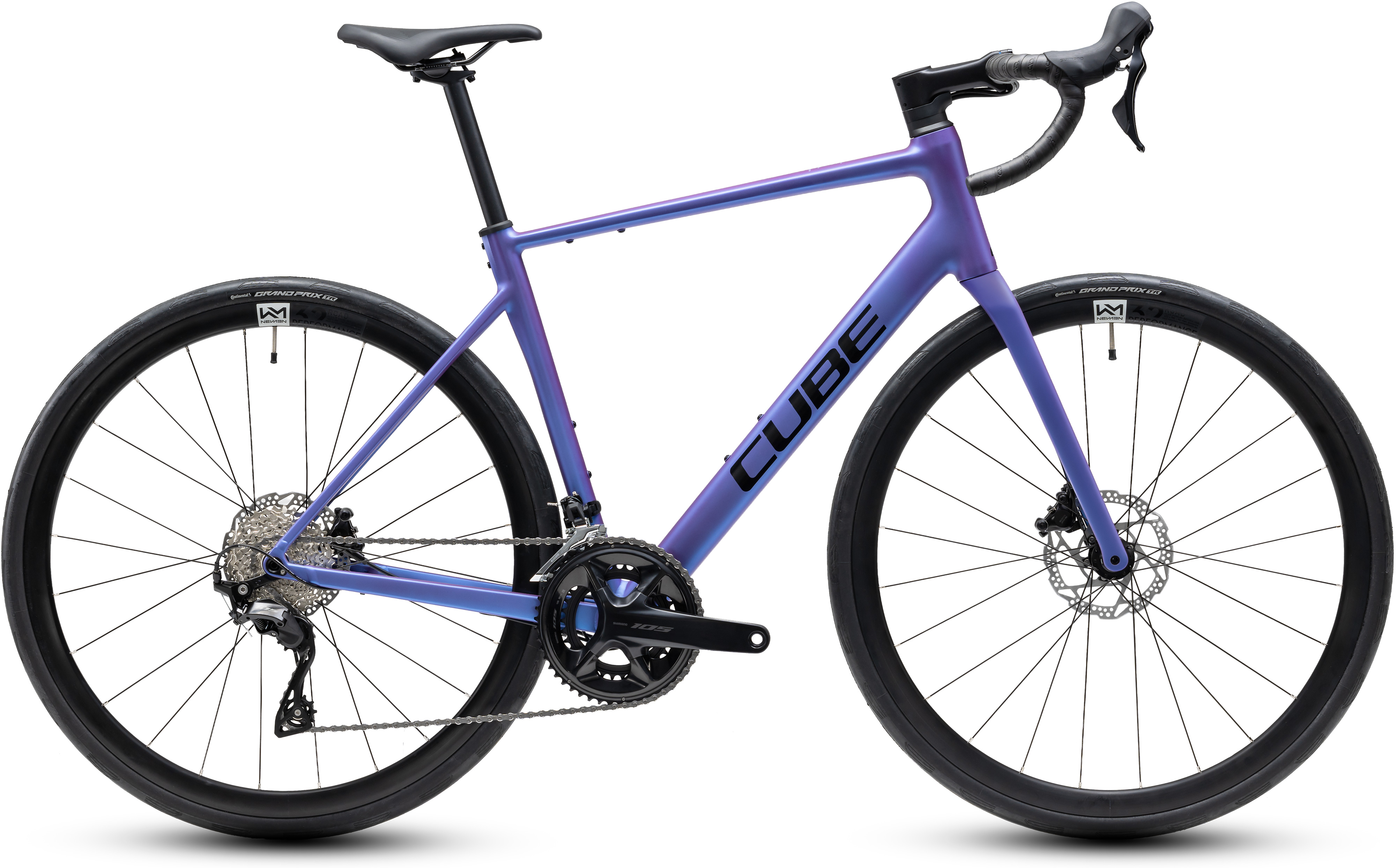 Ciclism - BICICLETA CUBE ATTAIN SLX BLUEIRIS BLACK 2027 56 cm