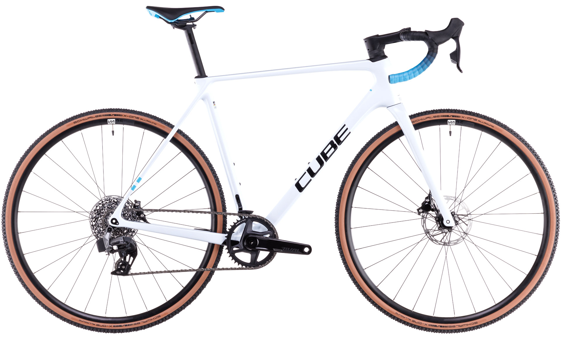 Ciclism - BICICLETA CUBE CROSS RACE C:62 RACE POLARWHITE BLUE 2025 58 cm