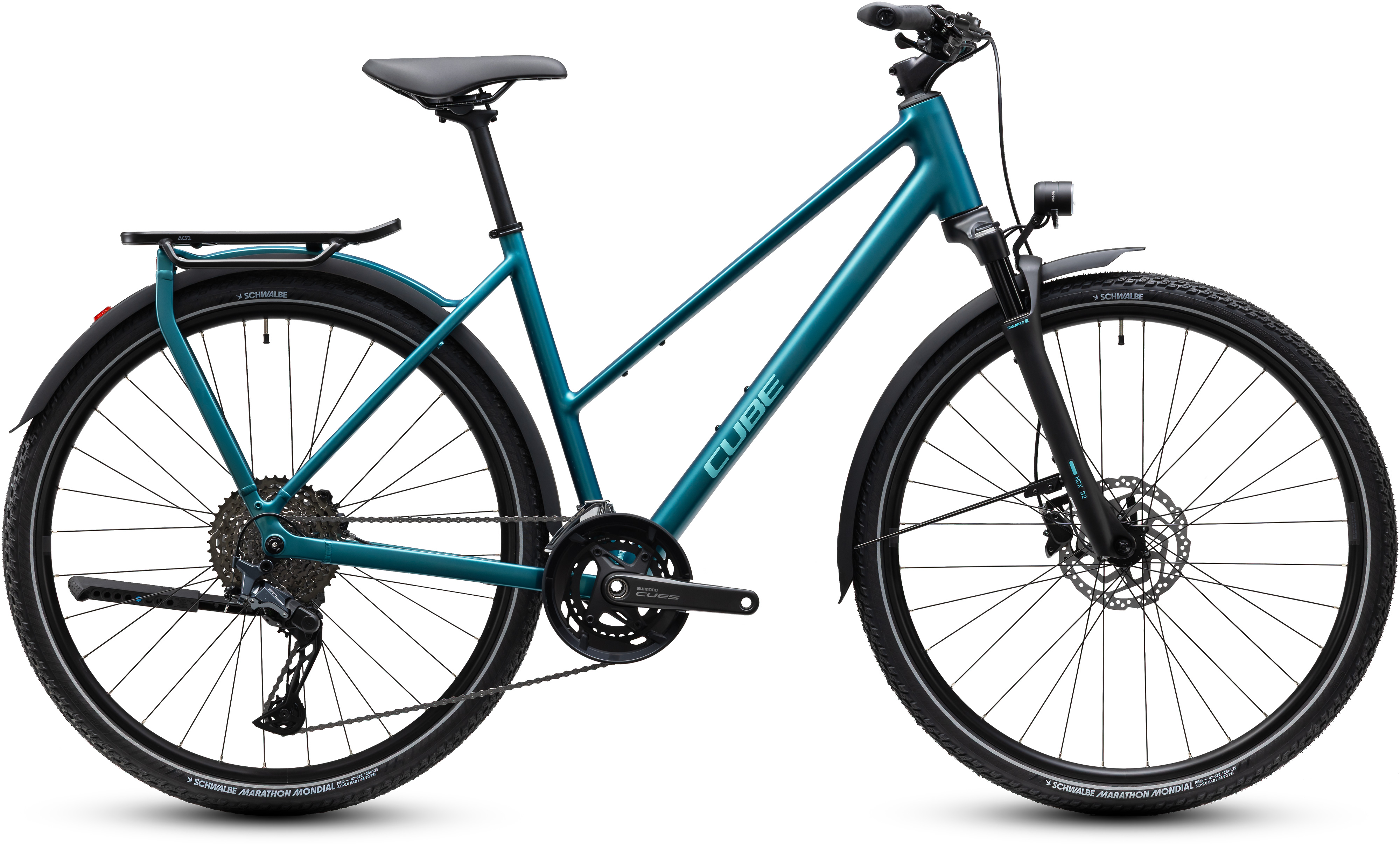 Ciclism - BICICLETA CUBE KATHMANDU EXC TRAPEZE METALLICPETROL SEA 2027 54 cm