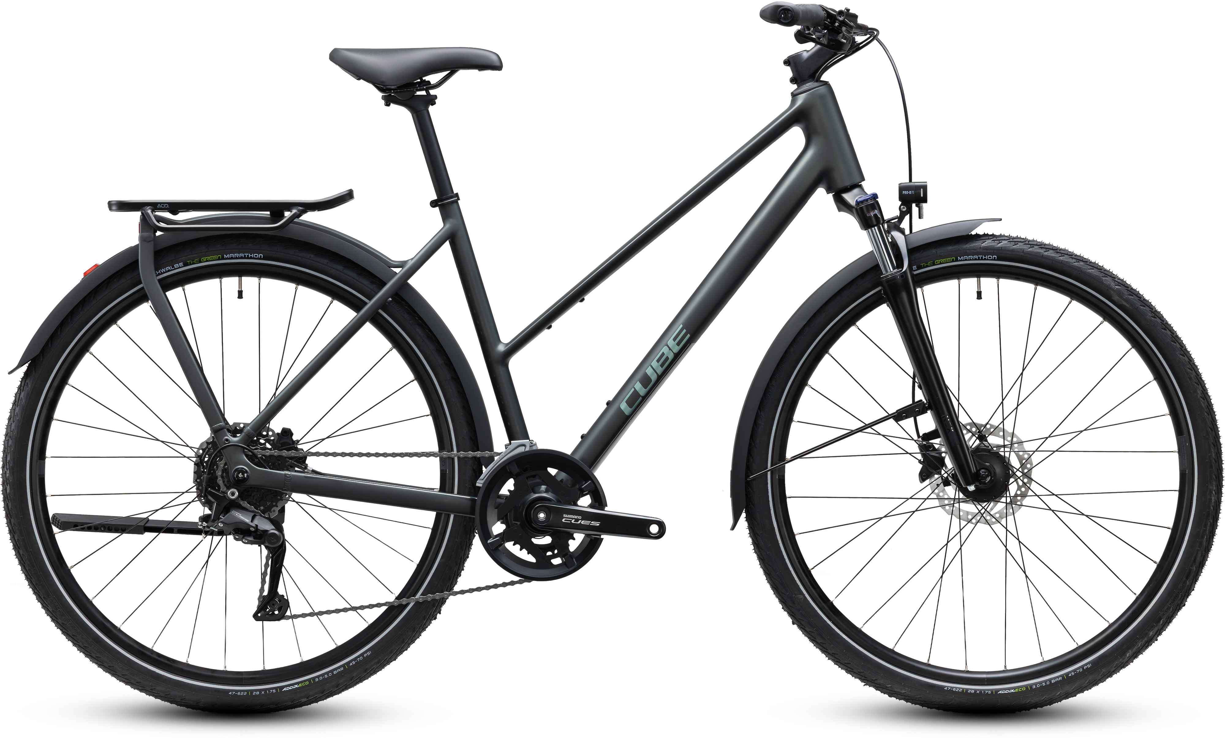 Ciclism - BICICLETA CUBE KATHMANDU ONE TRAPEZE BLACKFOREST CHROME 2027 54 cm