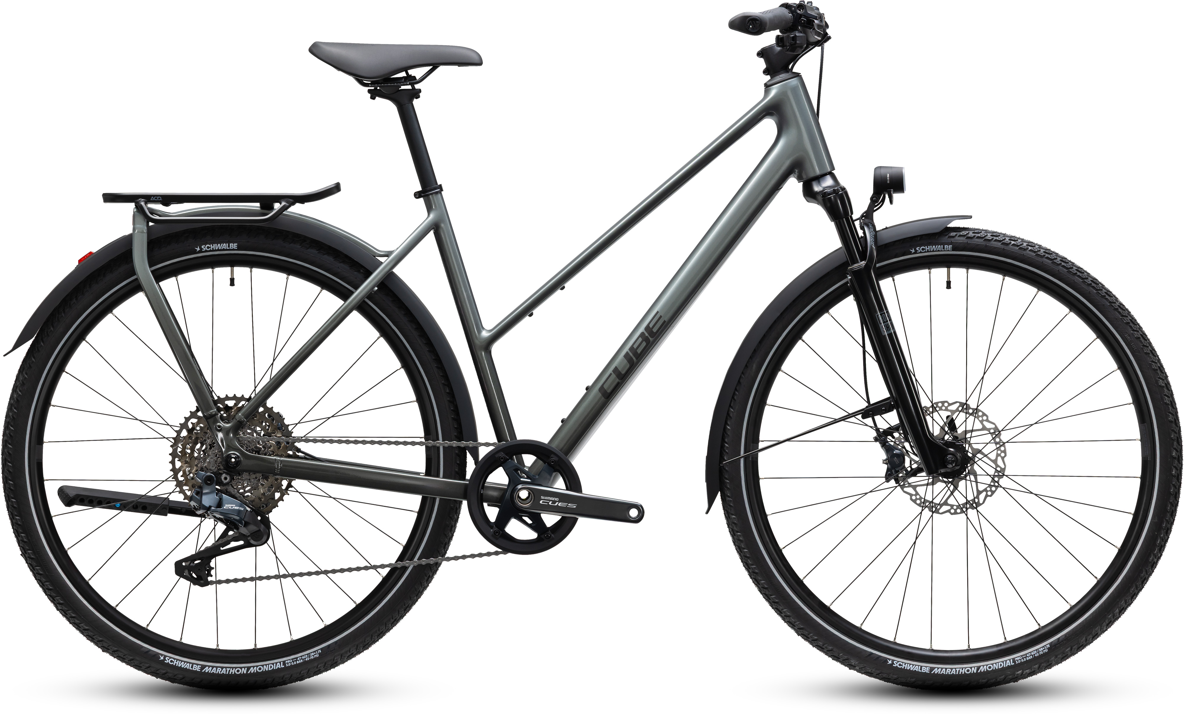 Ciclism - BICICLETA CUBE KATHMANDU SLT TRAPEZE FLASHGREY CHROME 2027 46 cm