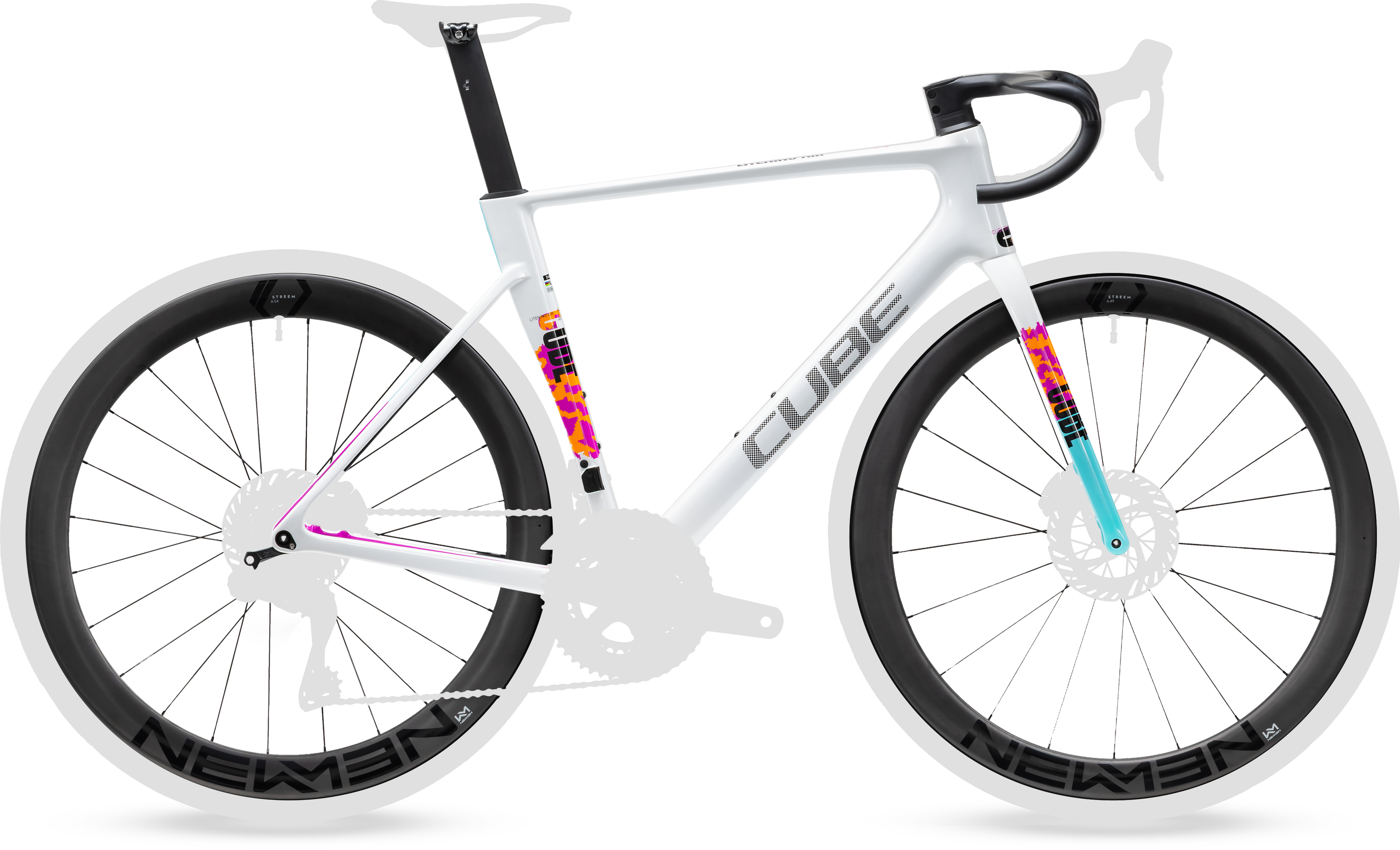 Ciclism - BICICLETA CUBE LITENING AIR C:68X FRAMESET GRAPHIC WHITE 2027 52 cm