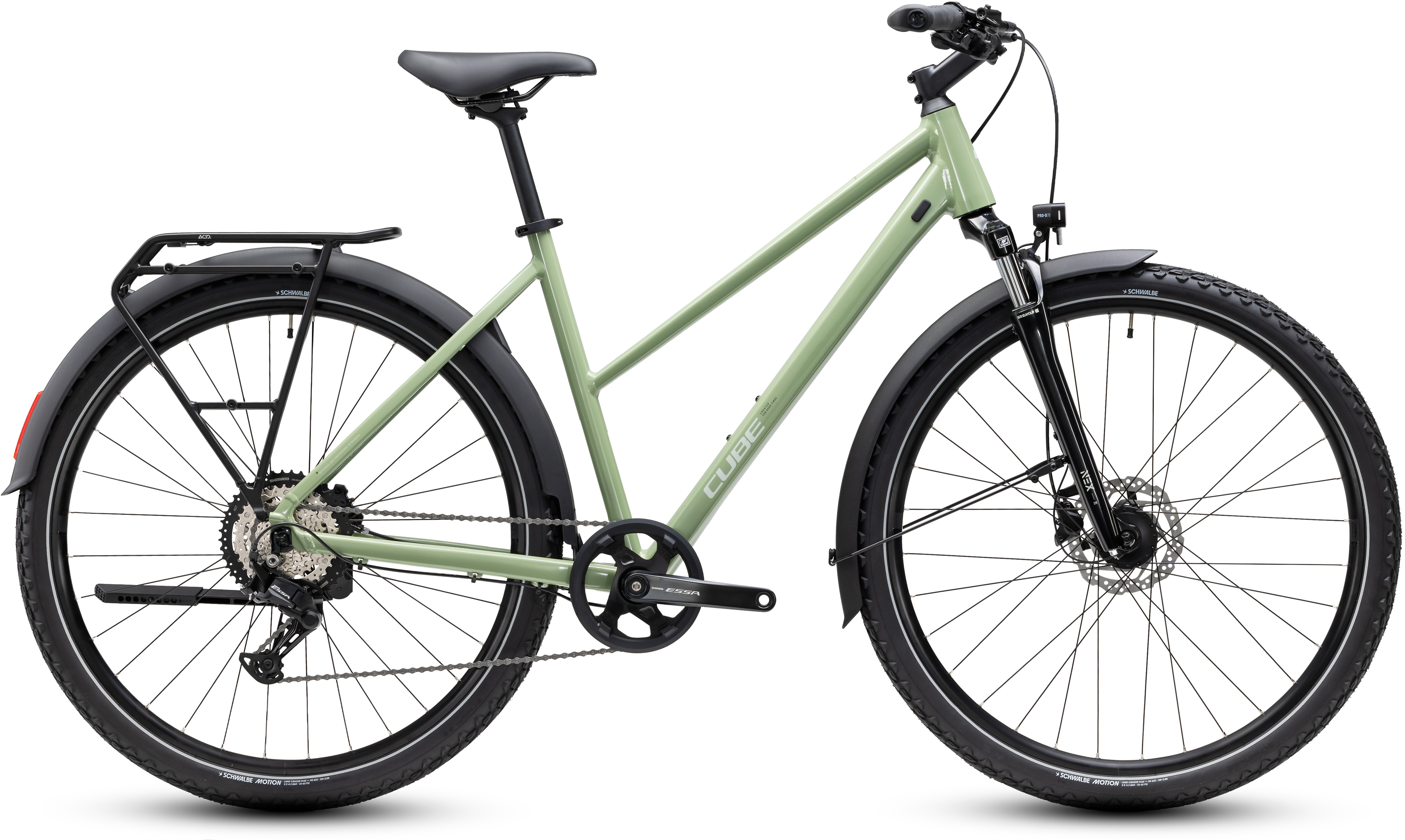 Ciclism - BICICLETA CUBE NATURE ONE FE TRAPEZE ALMONDGREEN'GREEN 2027 50 cm