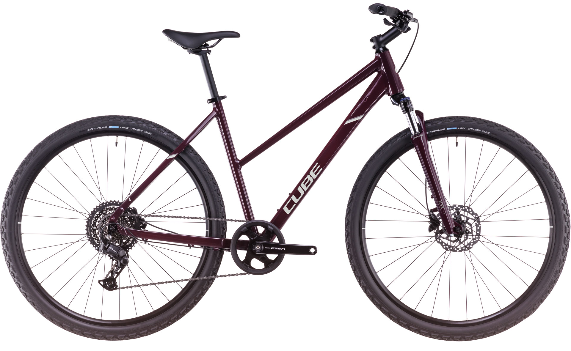 Ciclism - BICICLETA CUBE NATURE ONE TRAPEZE AMARONE LUNAR 2025 50 cm