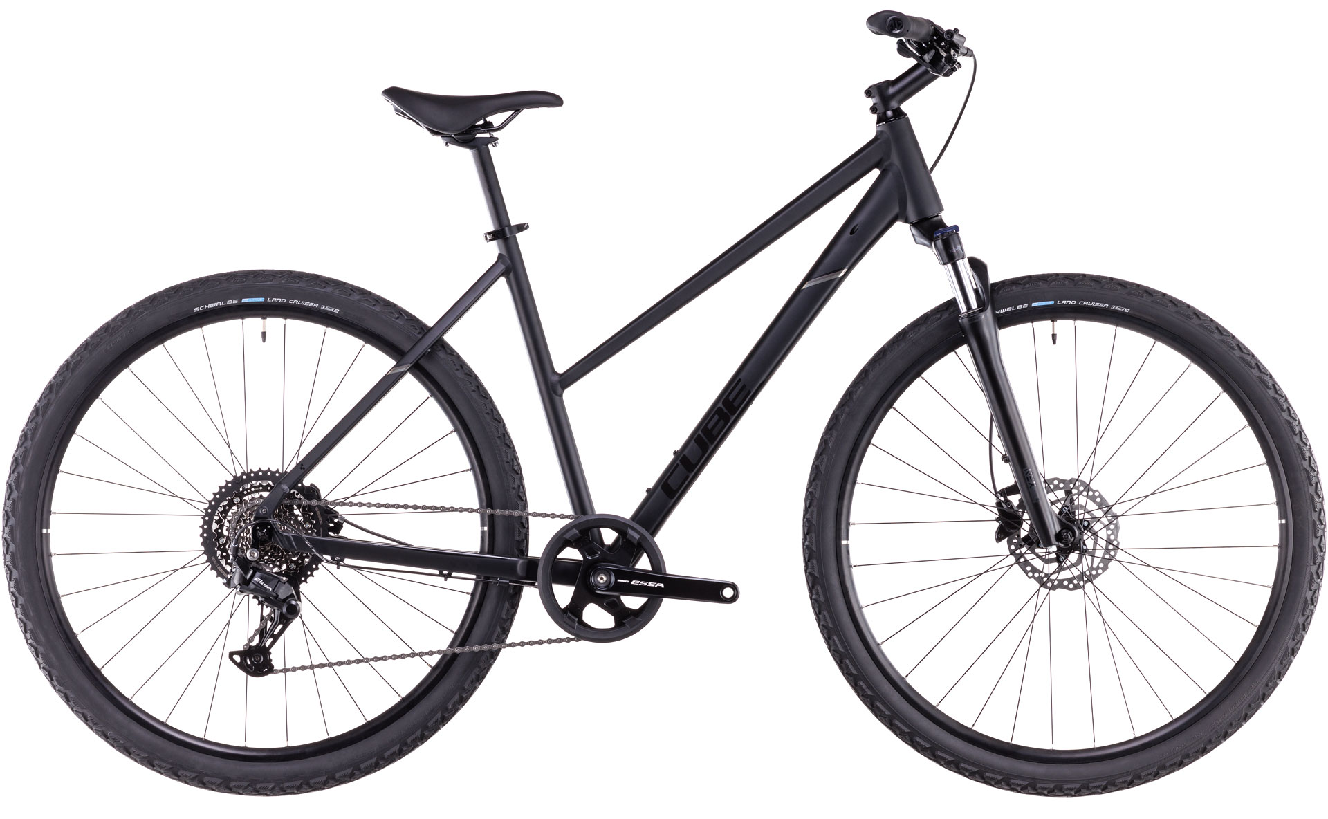 Ciclism - BICICLETA CUBE NATURE ONE TRAPEZE BLACK BLACK 2025 M (54 cm)