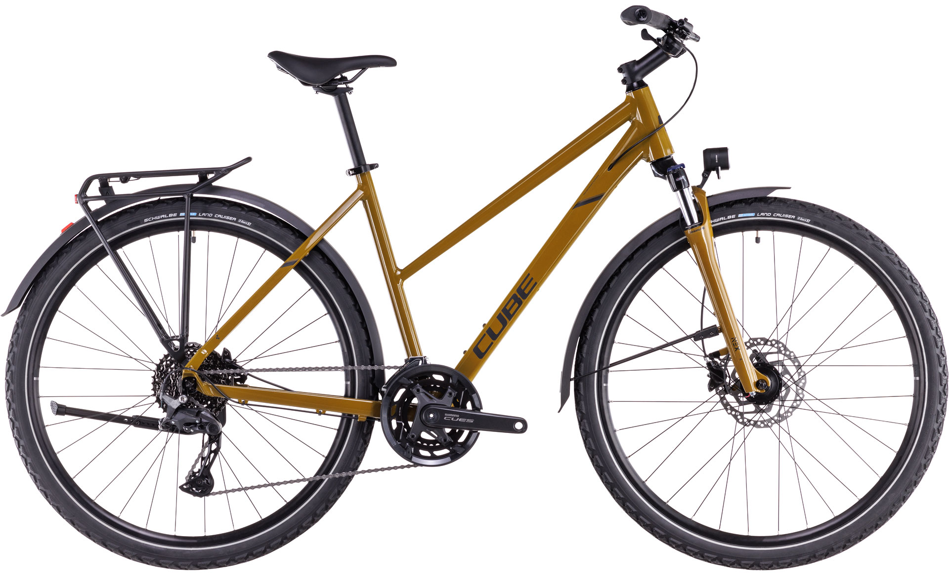 Ciclism - BICICLETA CUBE NATURE PRO ALLROAD TRAPEZE WILLOWGREEN BLACK 2025 S (50 cm)