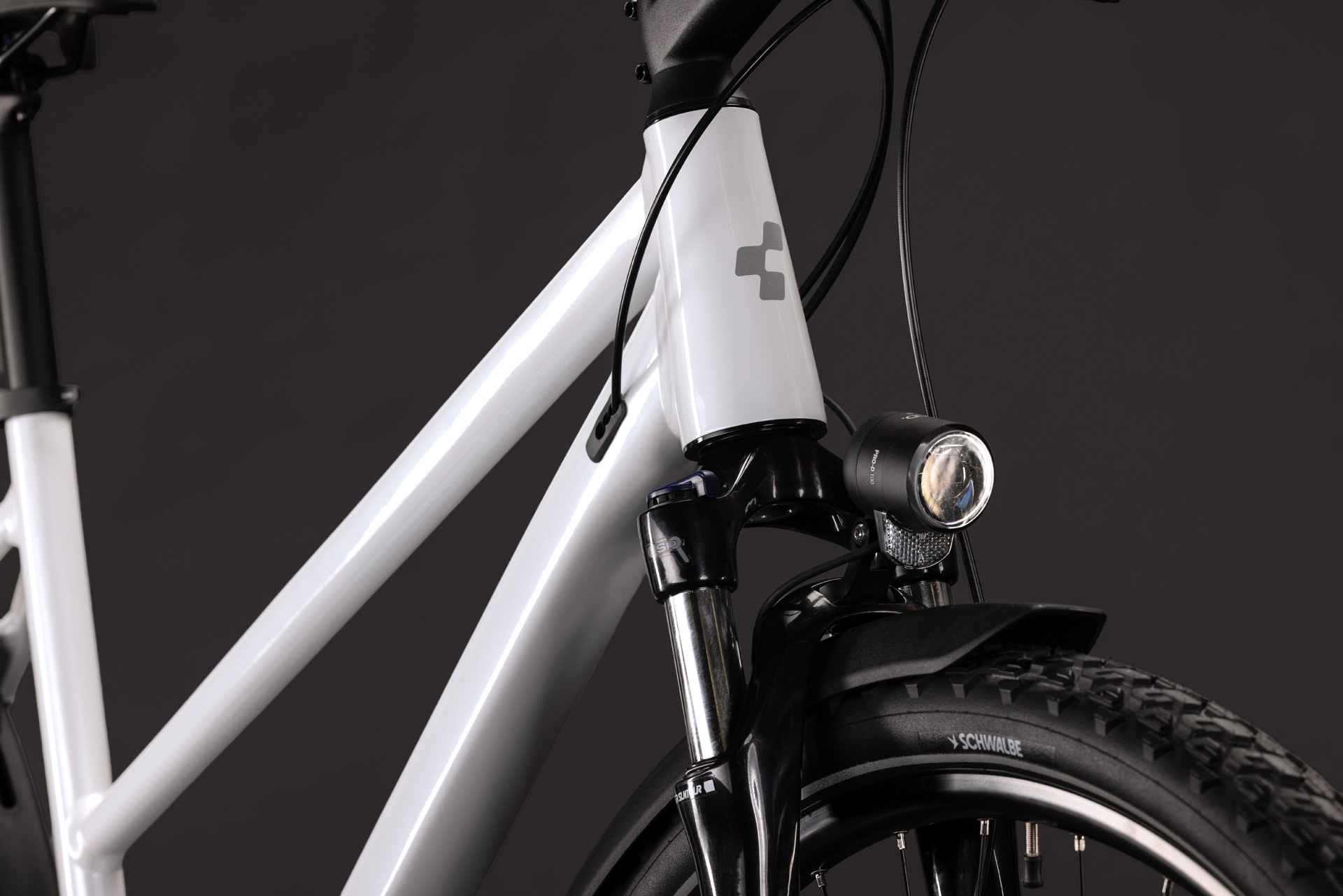 BICICLETA CUBE NATURE PRO FE TRAPEZE METALLICWHITE REFLEX 2027 50 cm [4]