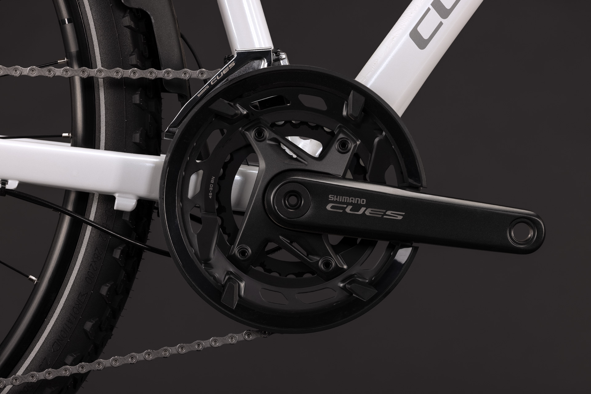 BICICLETA CUBE NATURE PRO FE TRAPEZE METALLICWHITE REFLEX 2027 46 cm [3]