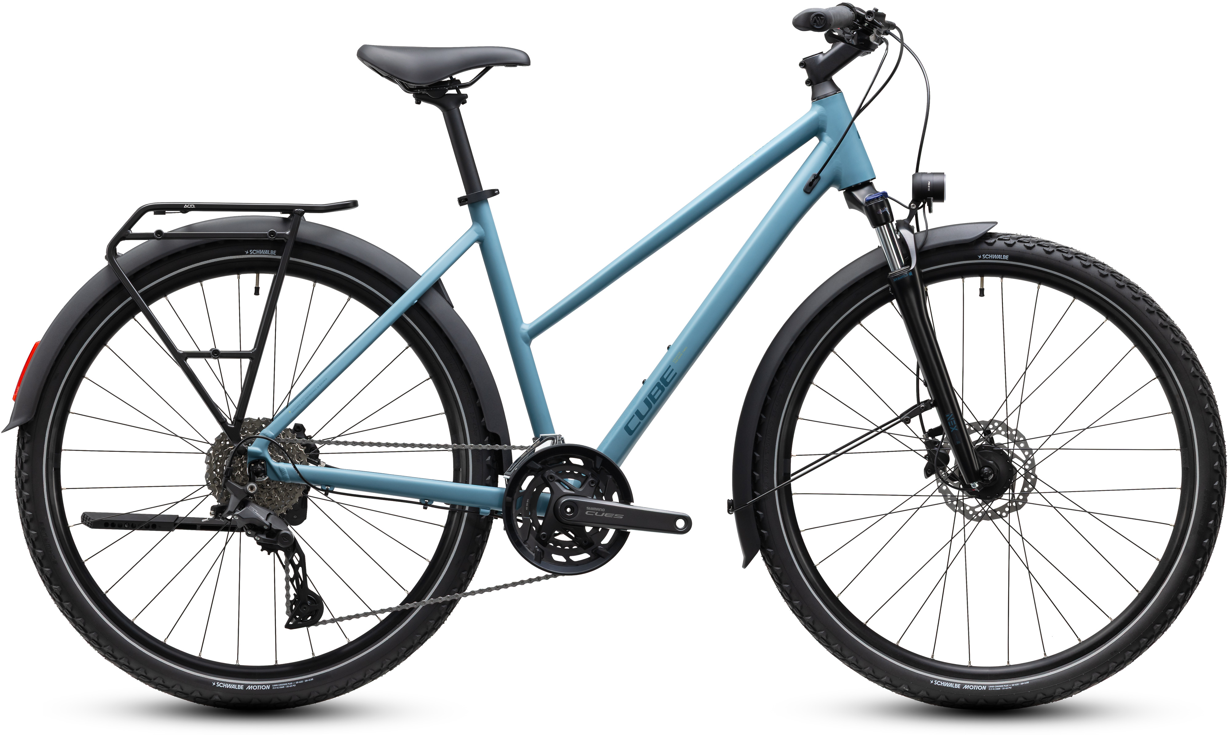Ciclism - BICICLETA CUBE NATURE PRO FE TRAPEZE SURFBLUE BLUE 2027 46 cm