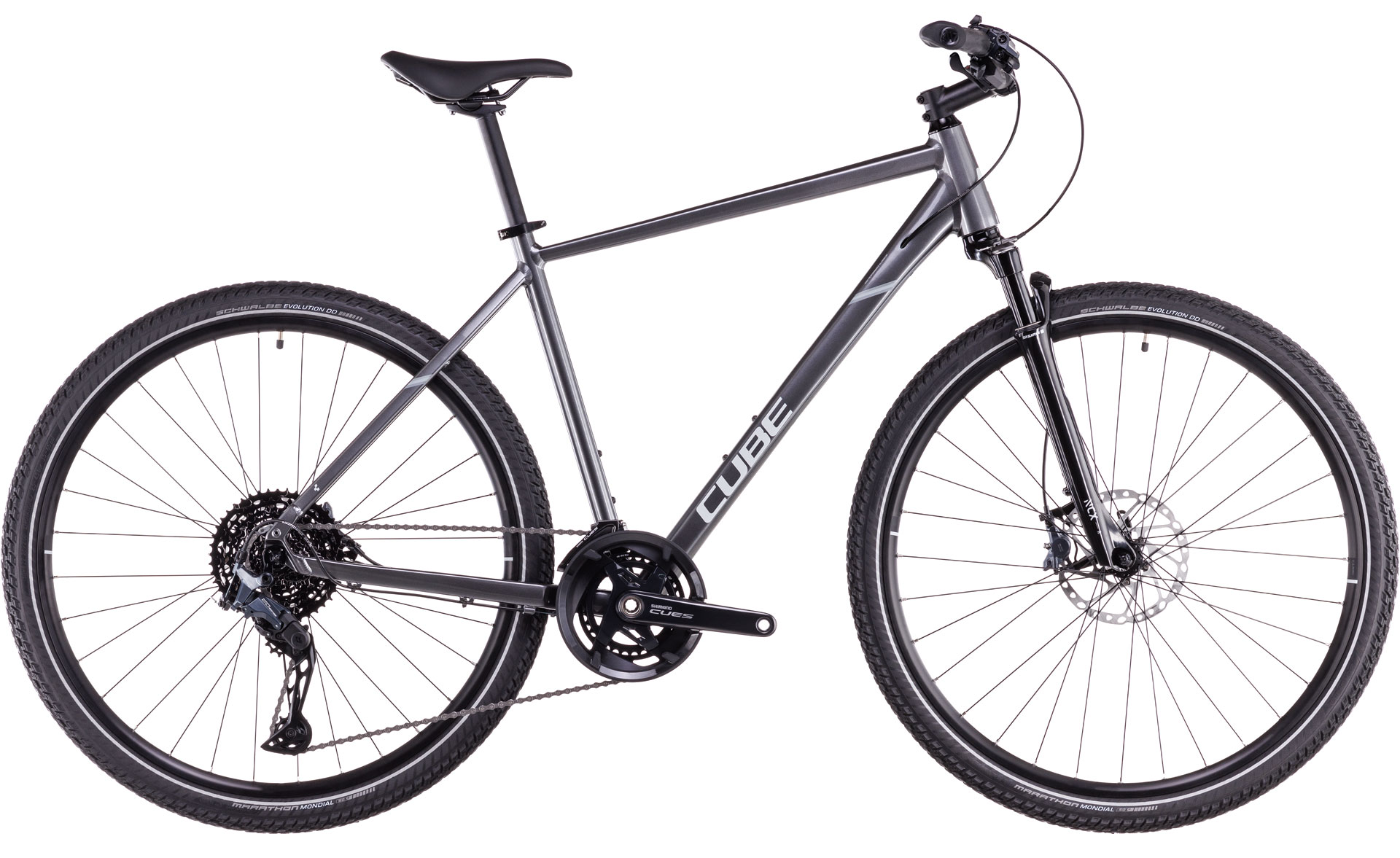 Ciclism - BICICLETA CUBE NATURE SLX GRAPHITE FOSSIL 2025 54 cm