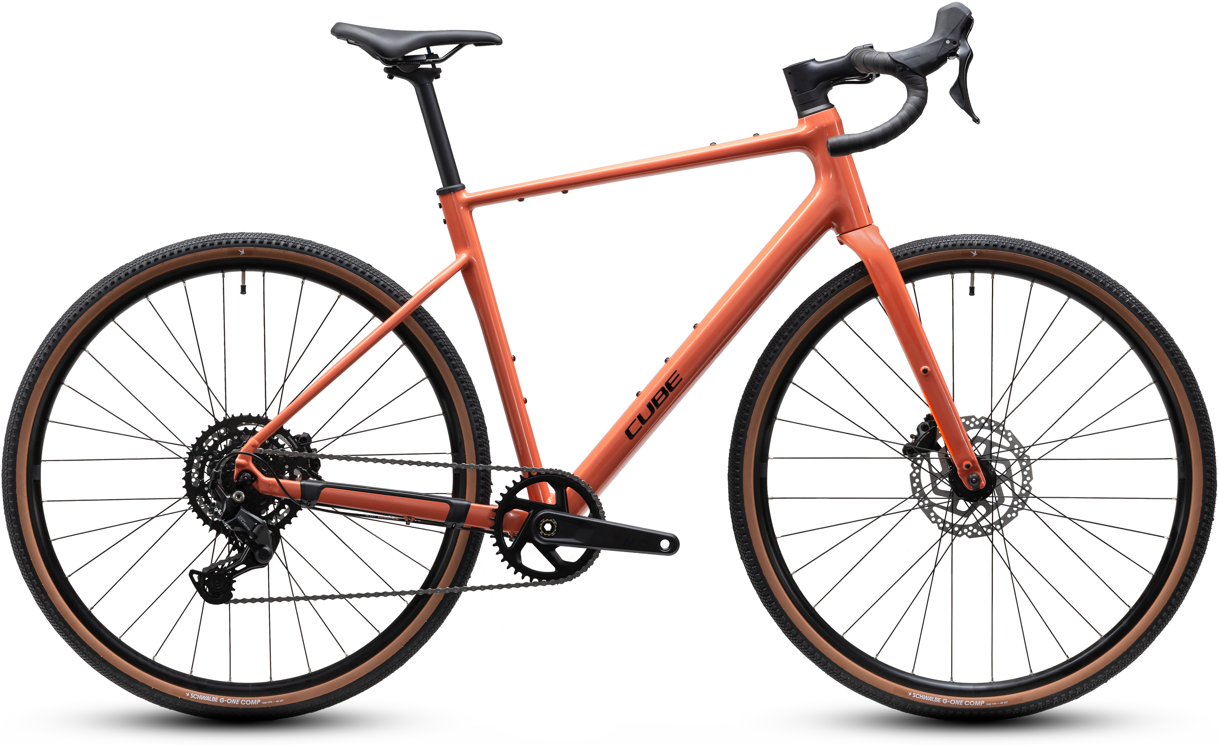 Ciclism - BICICLETA CUBE NUROAD ONE SPICYPAPAYA BLACK 2027 cadru XXS - roti 27.5