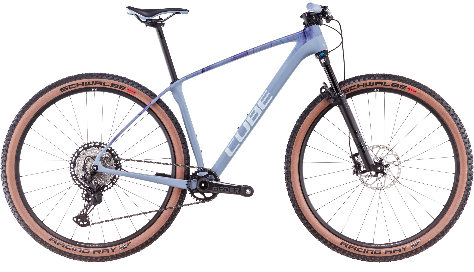 Ciclism - BICICLETA CUBE REACTION C:62 RACE PIGEONBLUE ART 2025 cadru XXL (24") - roti 29"