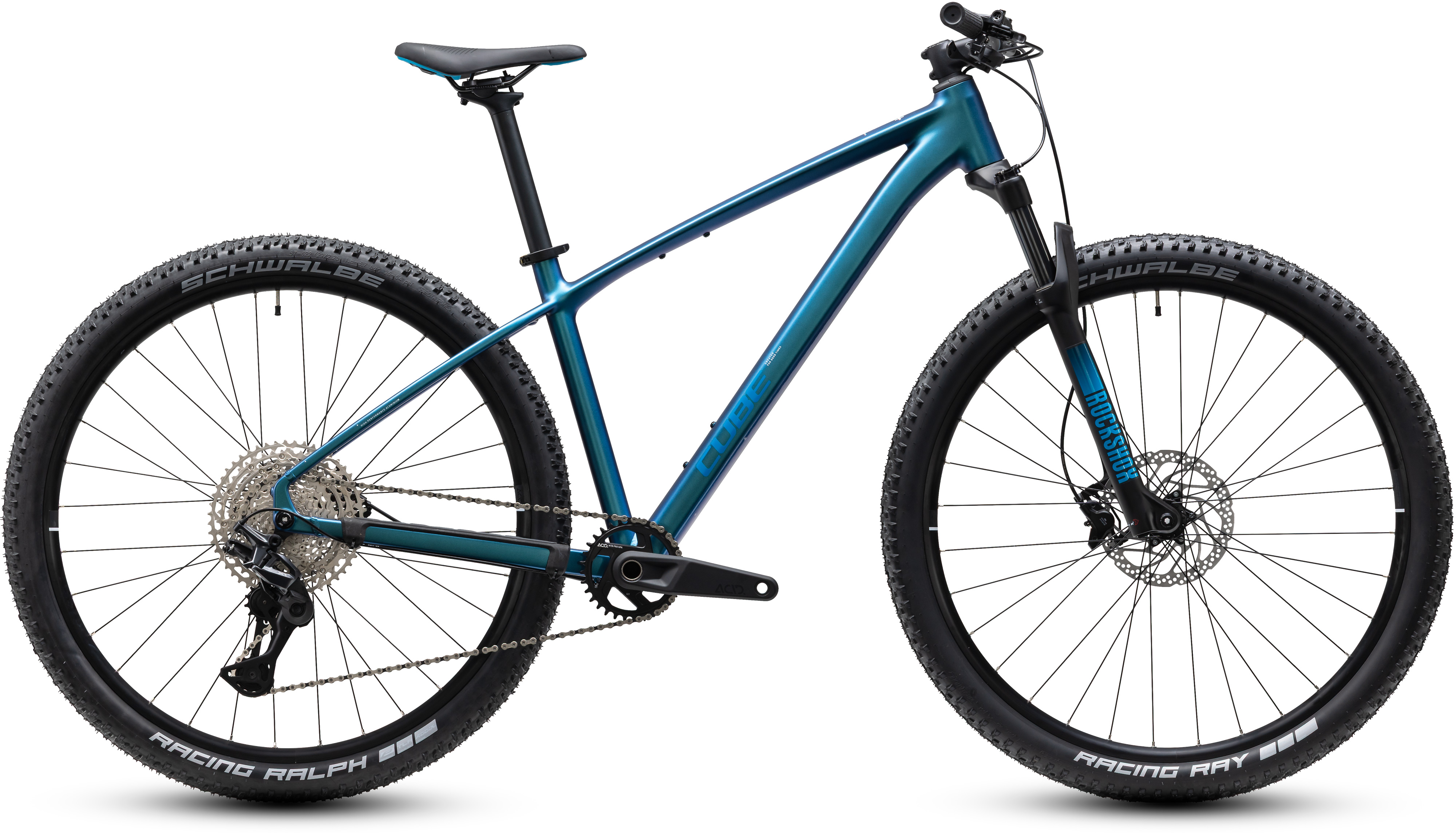 Ciclism - BICICLETA CUBE REACTION PRO EMERALD BLUE 2027 cadru XL (22") - roti 29