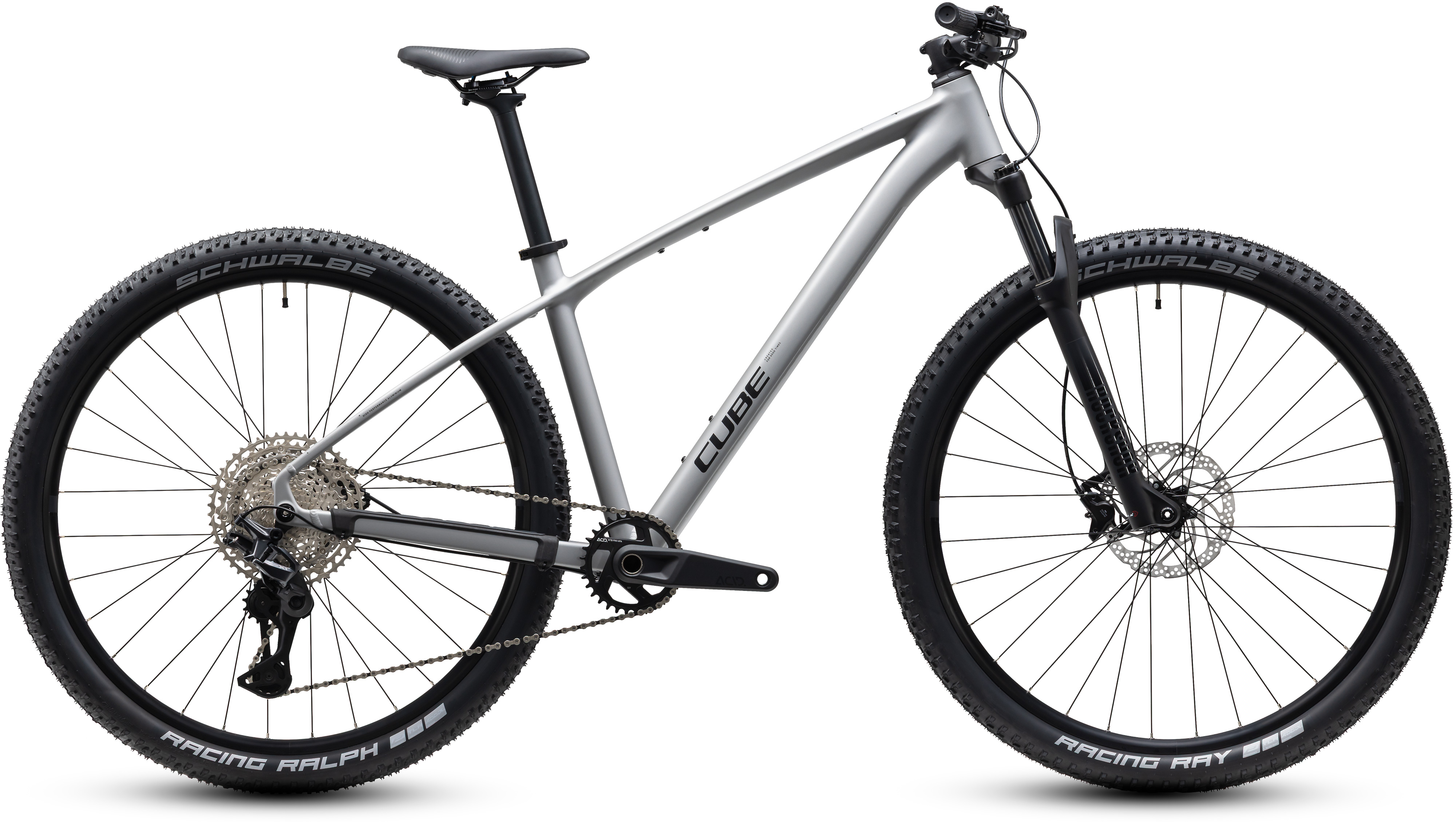 Ciclism - BICICLETA CUBE REACTION PRO PLATINUM BLACK 2027 cadru S (15") - roti 27.5