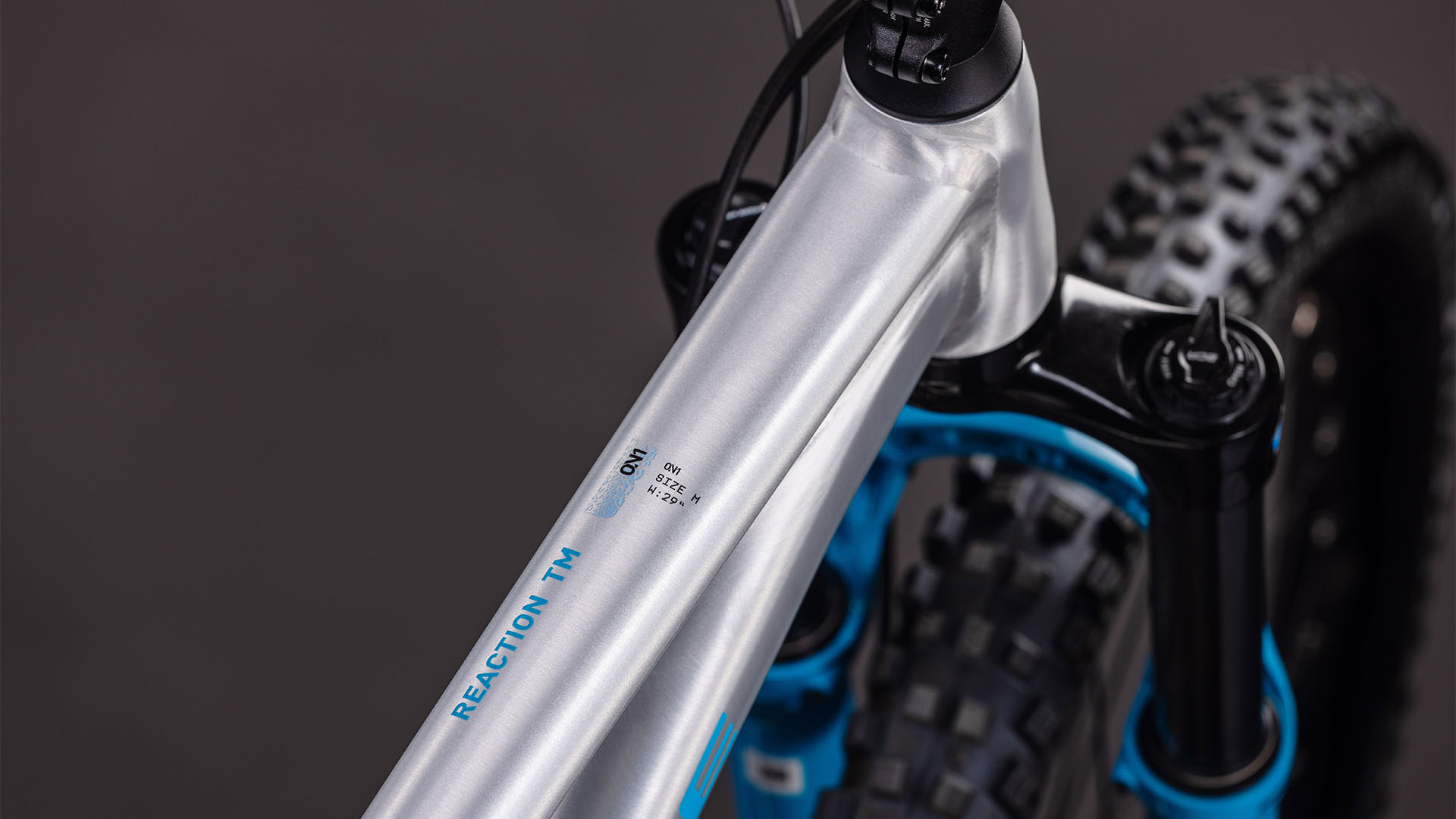 BICICLETA CUBE REACTION TM ONE RAWMETAL BLUE 2026 cadru XS (14") - roti 27.5 [2]