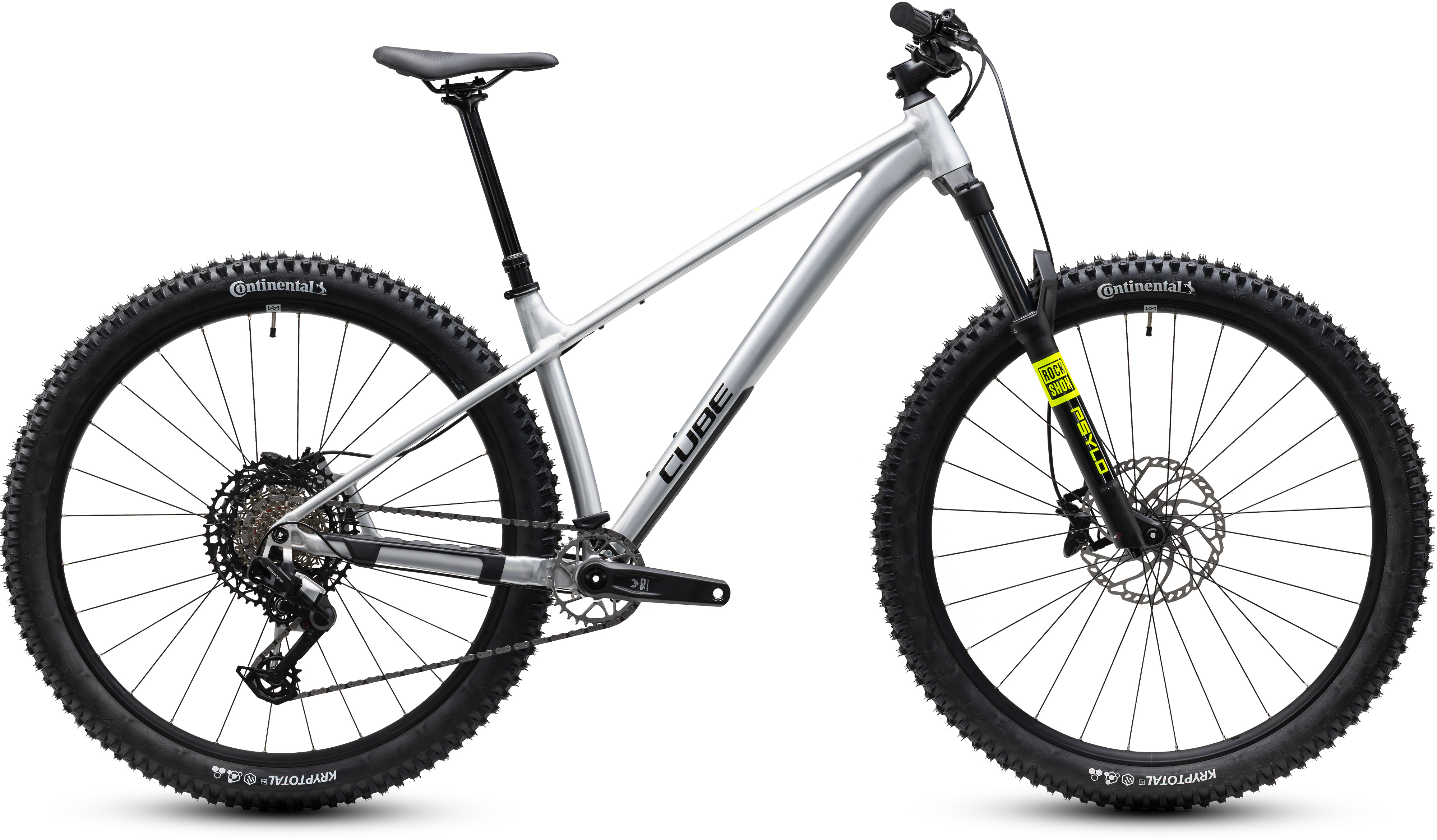 Ciclism - BICICLETA CUBE REACTION TM PRO RAW BLACK 2027 cadru XS (14") - roti 27.5