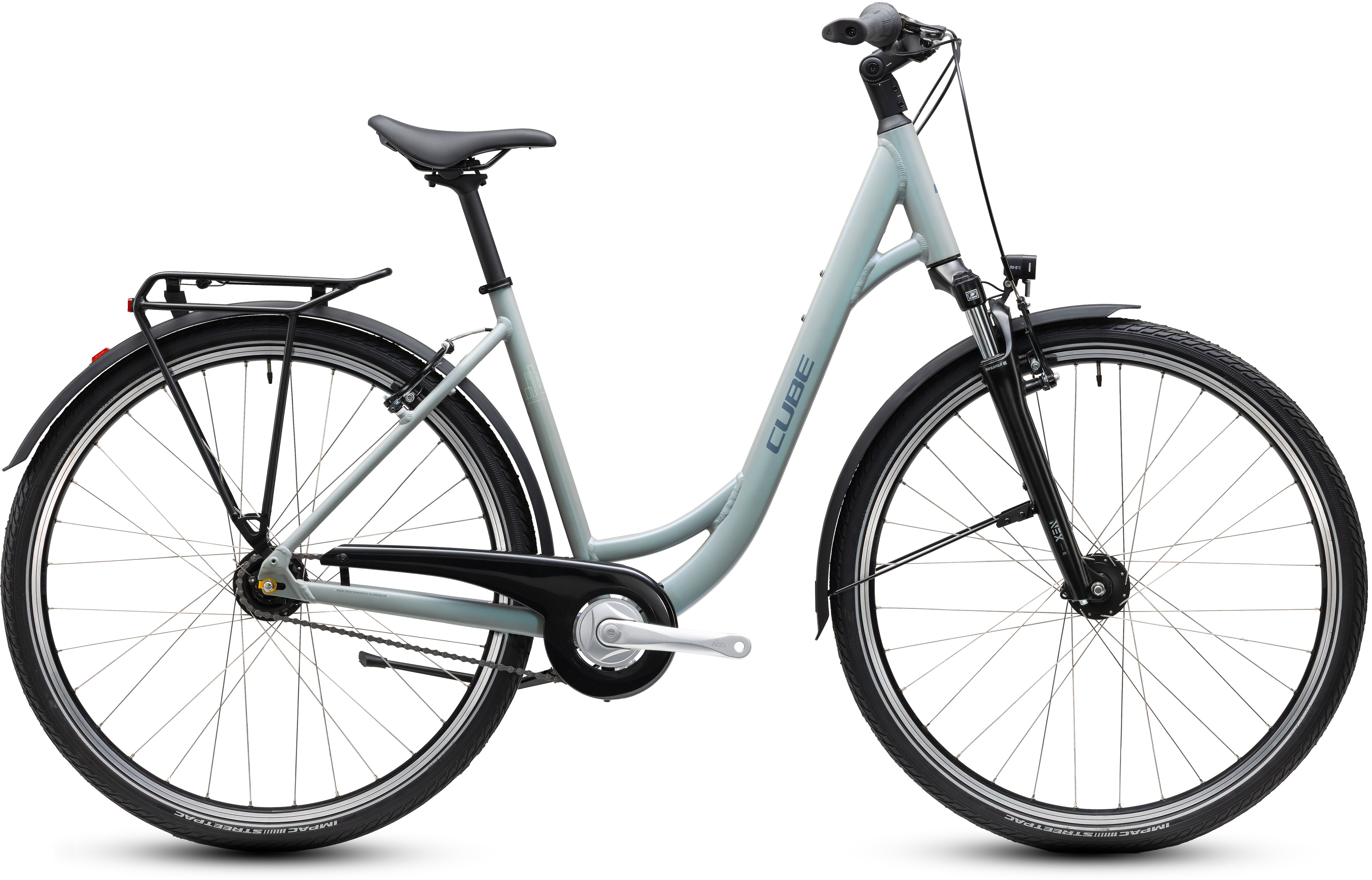 Ciclism - BICICLETA CUBE TOWN ONE EASY ENTRY FROSTYLEAVES BLUE 2027 49 cm