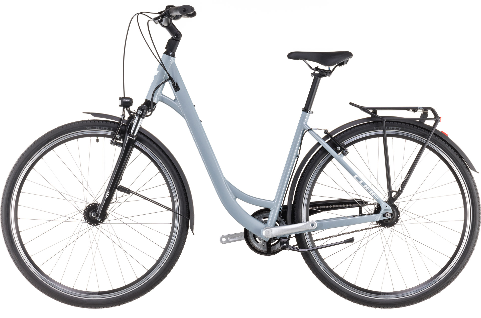 BICICLETA CUBE TOWN ONE EASY ENTRY POLARGREY WHITE 2025 53 cm [4]