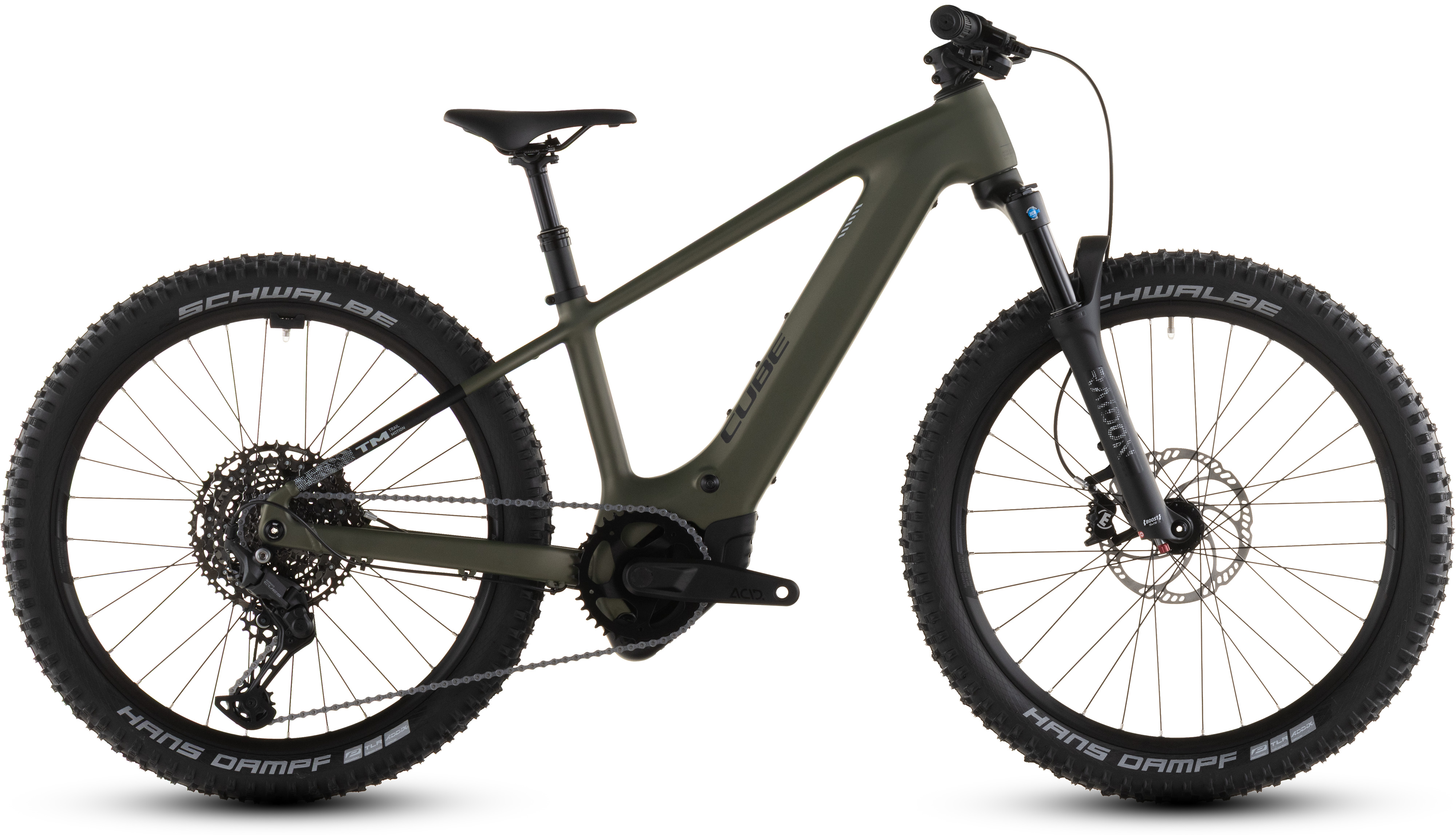 Biciclete electrice - BICICLETA ELECTRICA CUBE ACID 240 HYBRID ROOKIE SLX 400X REEDGREEN MATRIX 2026 24inch