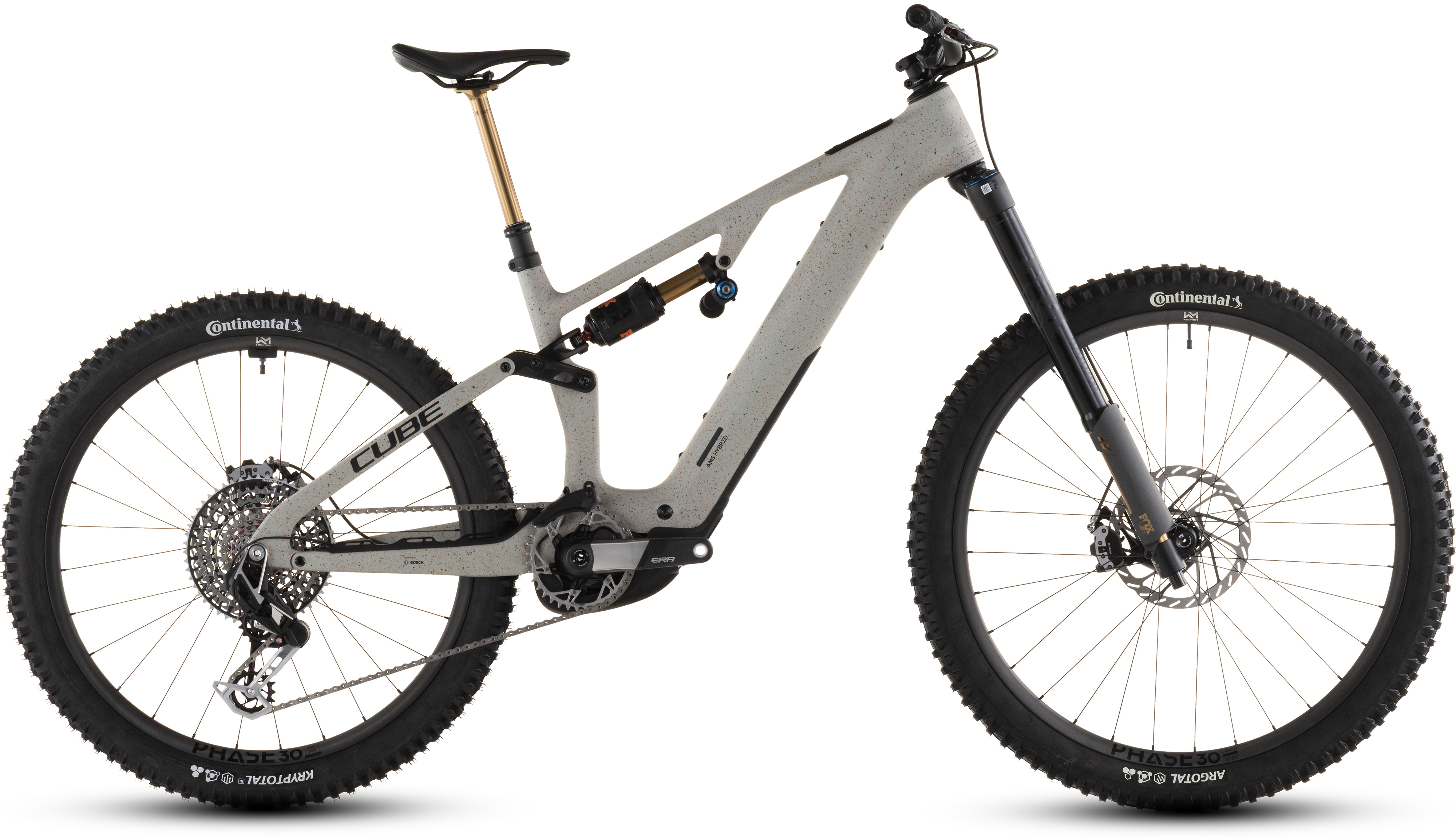 Biciclete electrice - BICICLETA ELECTRICA CUBE AMS HYBRID 177 C:62 SUPER TM 600X REEDBEIGEGRIT ORANGE 2026 XL