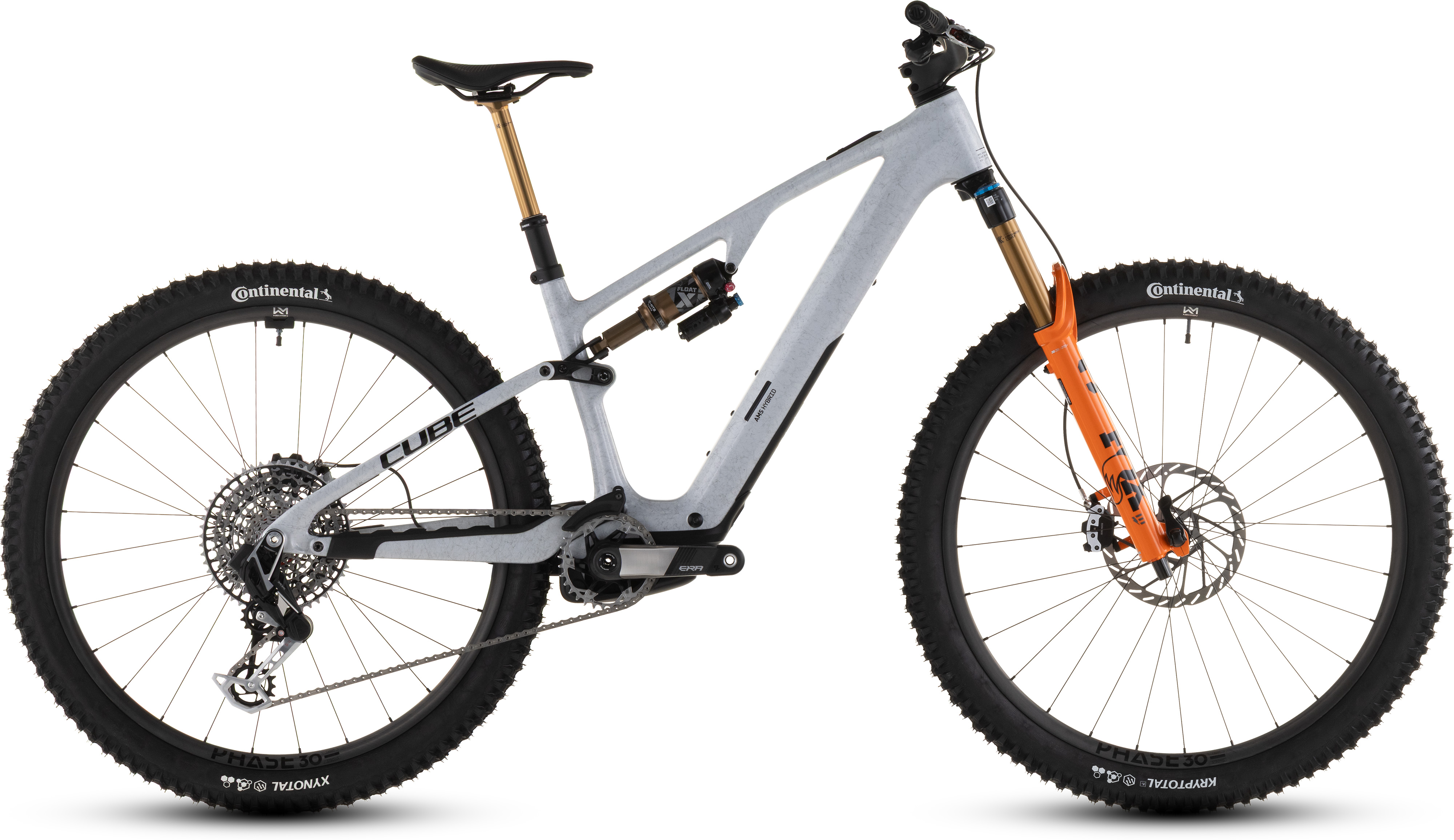 Biciclete electrice - BICICLETA ELECTRICA CUBE AMS HYBRID ONE44 C:68X SUPER TM 400X FOGGREY FIBRE 2026 XL