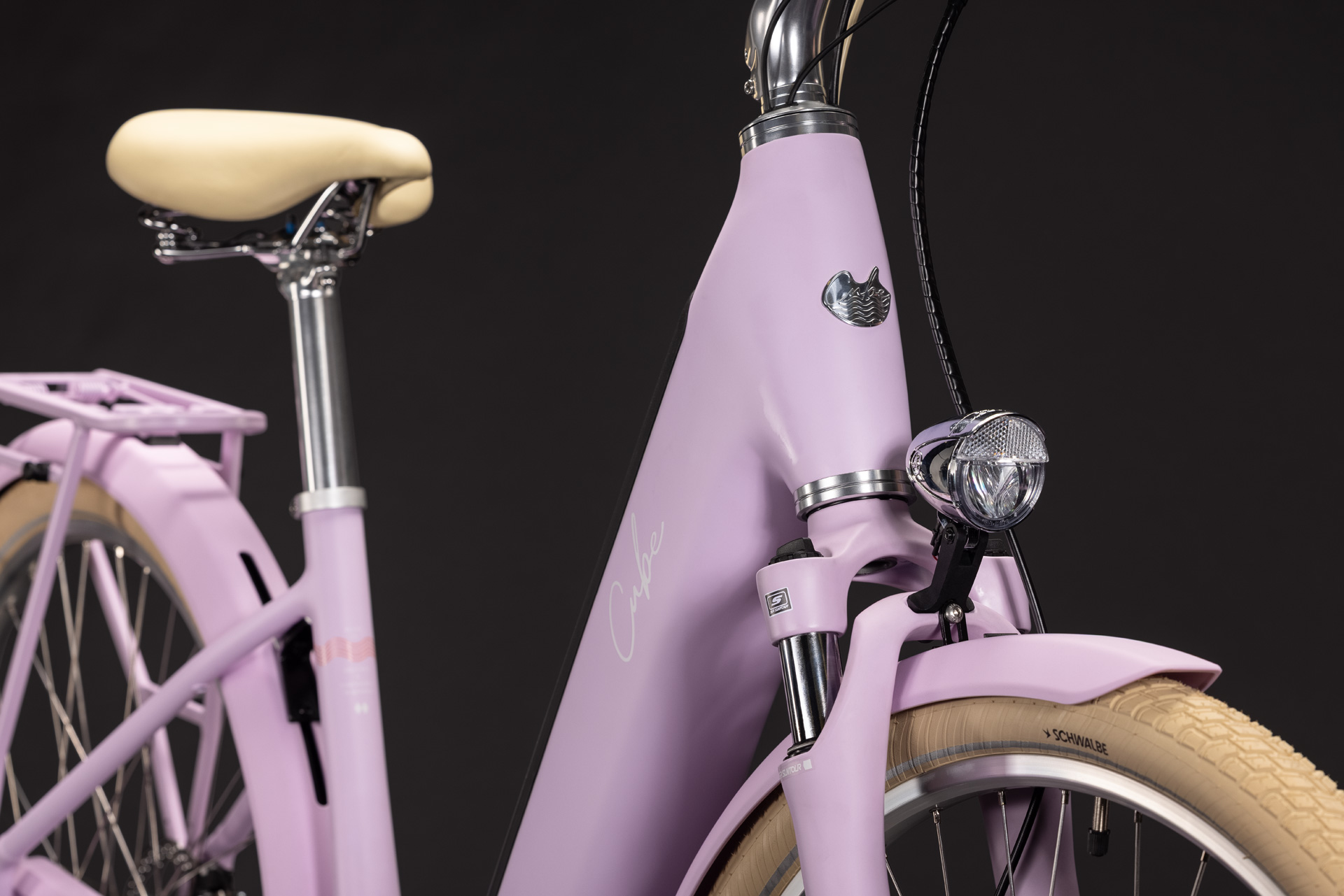 BICICLETA ELECTRICA CUBE ARUBA HYBRID 600 EASY ENTRY COTTONCANDY CREME 2027 cadru 54cm - roti 28 [4]