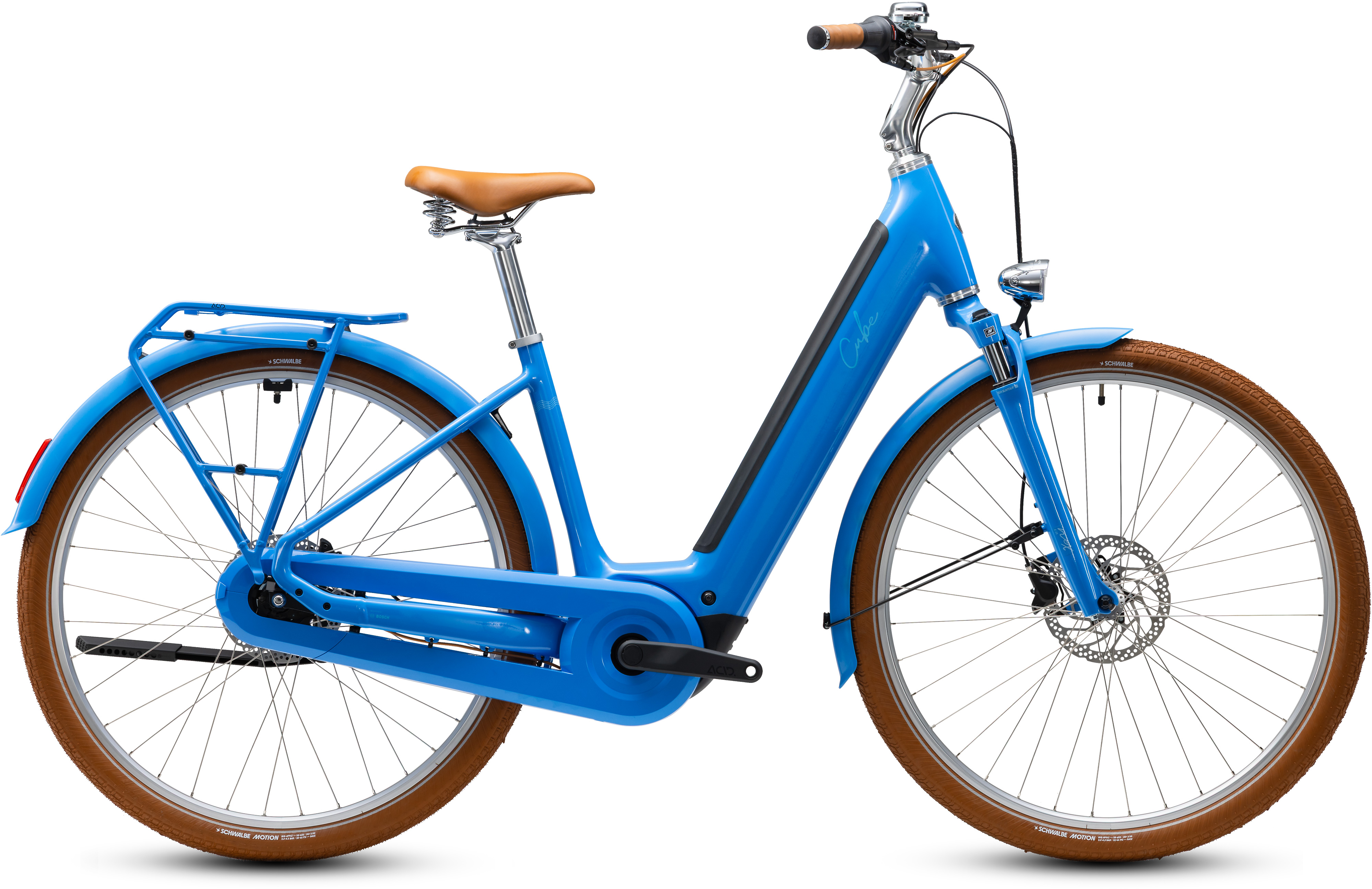 Ciclism - BICICLETA ELECTRICA CUBE ARUBA HYBRID 600 EASY ENTRY DEEPSKY BROWN 2027 cadru 46cm - roti 28