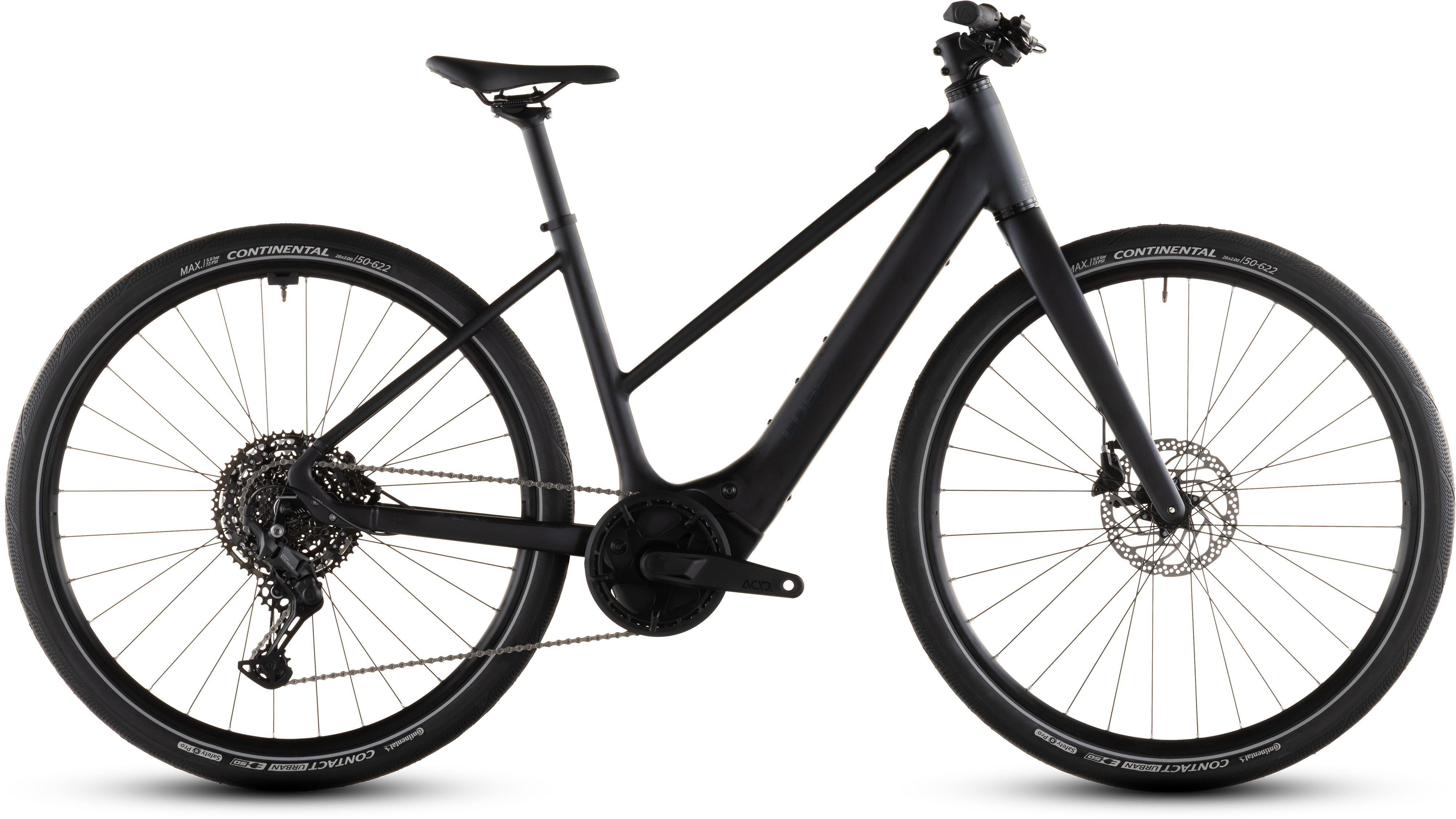 Biciclete electrice - BICICLETA ELECTRICA CUBE EDITOR HYBRID PRO 400X TRAPEZE COAL PRISM 2026 50 cm