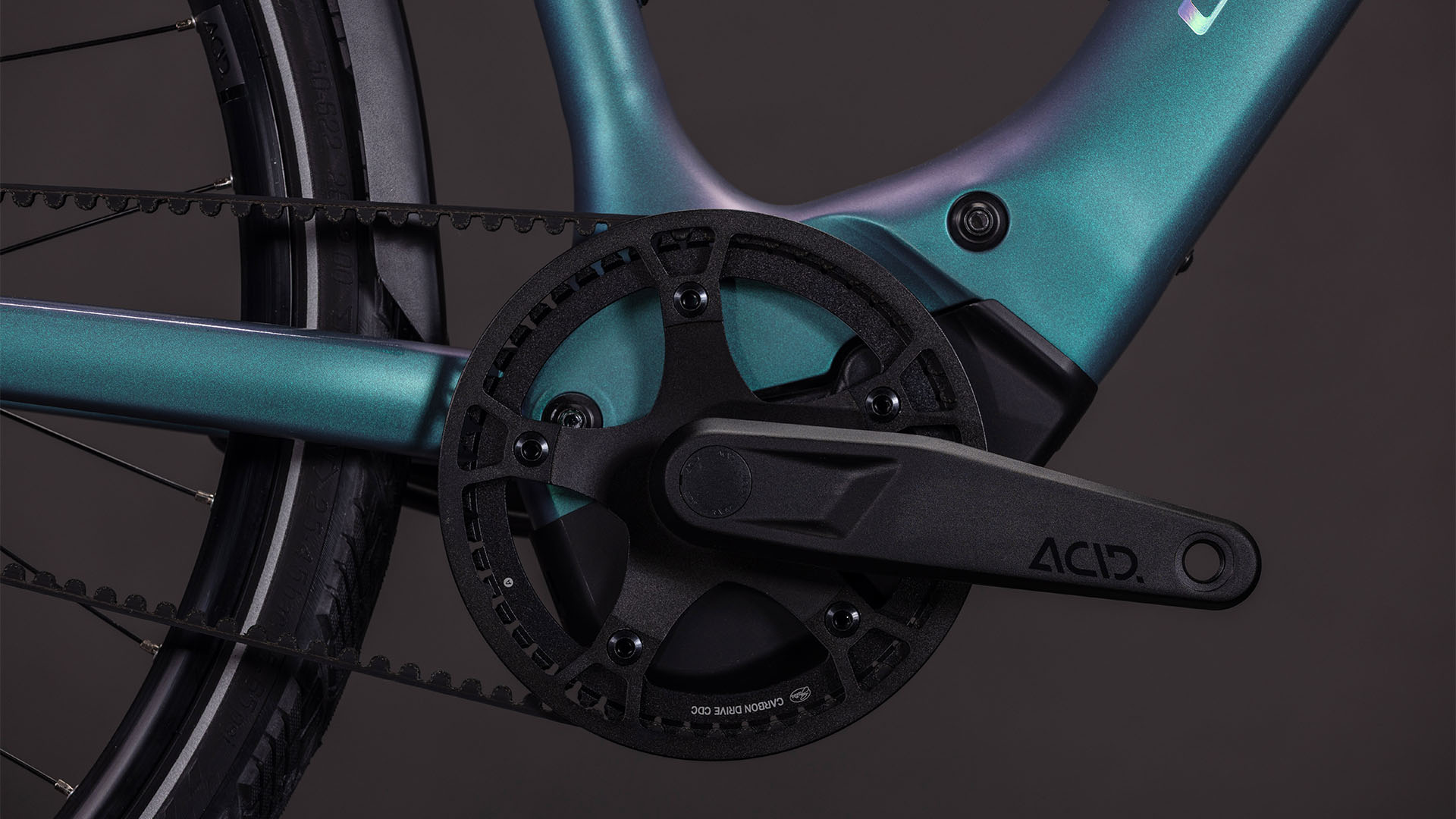 BICICLETA ELECTRICA CUBE EDITOR HYBRID SLT 400X FE SMARAGDGREY PRISM 2026 58 cm [4]