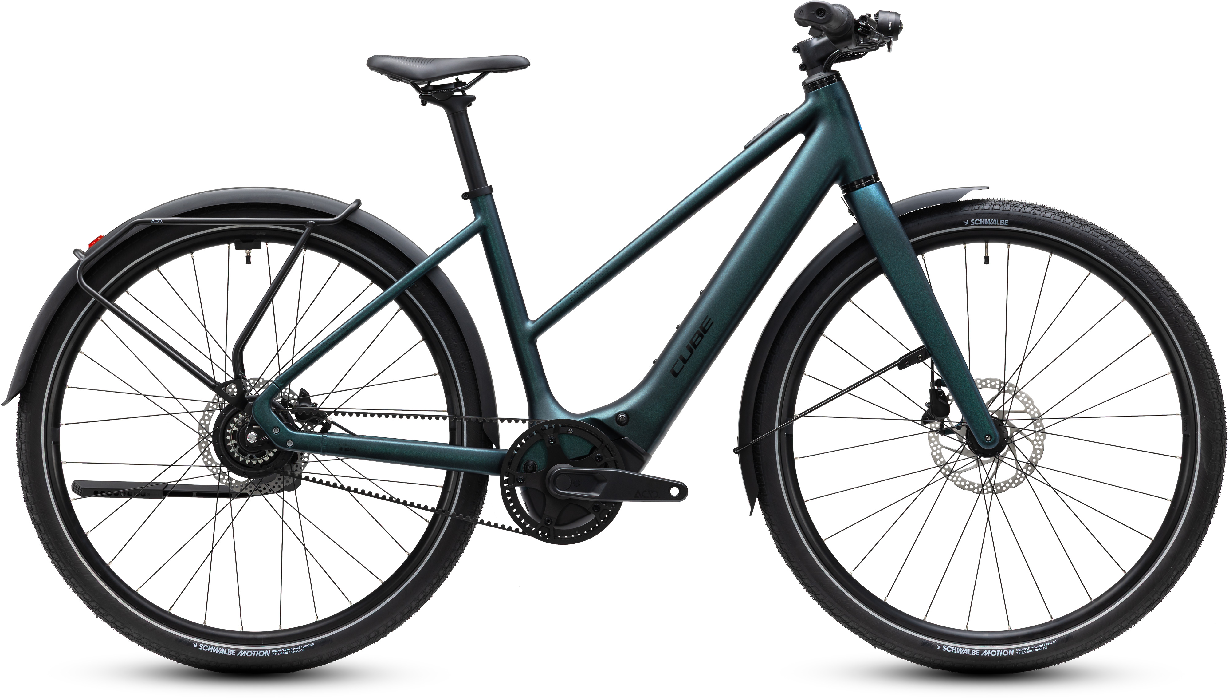Ciclism - BICICLETA ELECTRICA CUBE EDITOR HYBRID SLX 400X FE TRAPEZE GLITTERTEAL BLACK 2027 58 cm