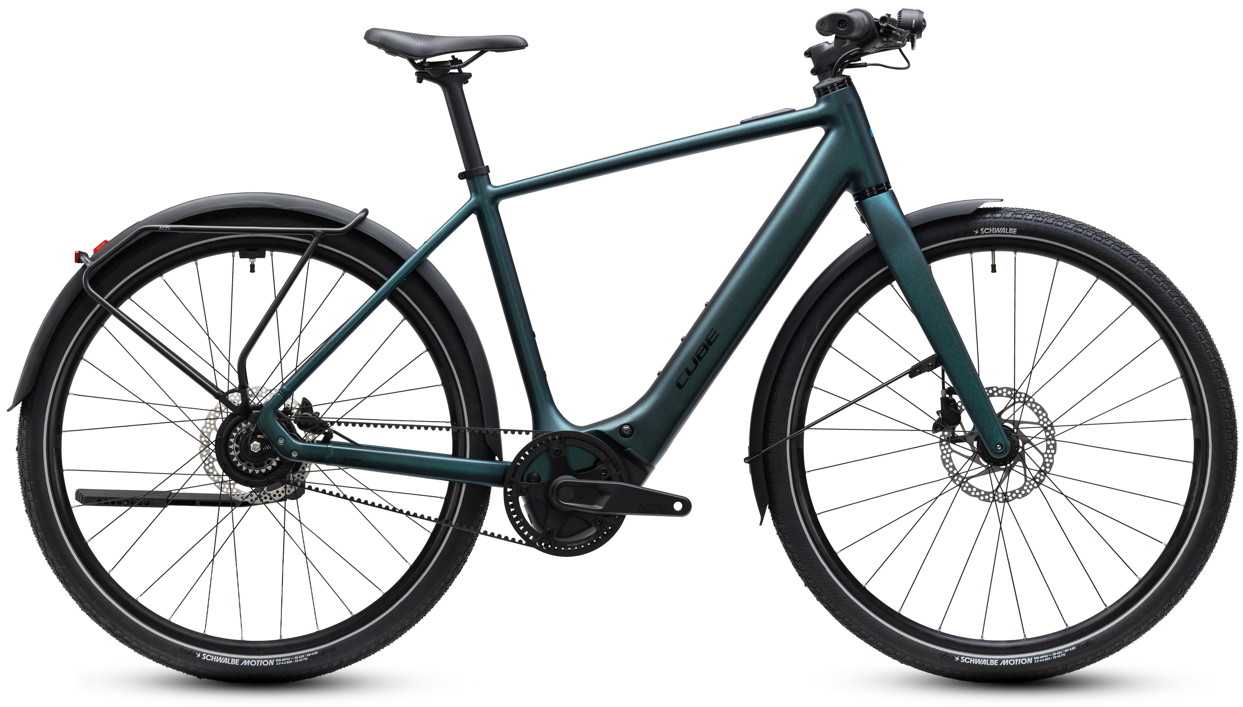 Ciclism - BICICLETA ELECTRICA CUBE EDITOR HYBRID SLX 400X FE GLITTERTEAL BLACK 2027 50 cm