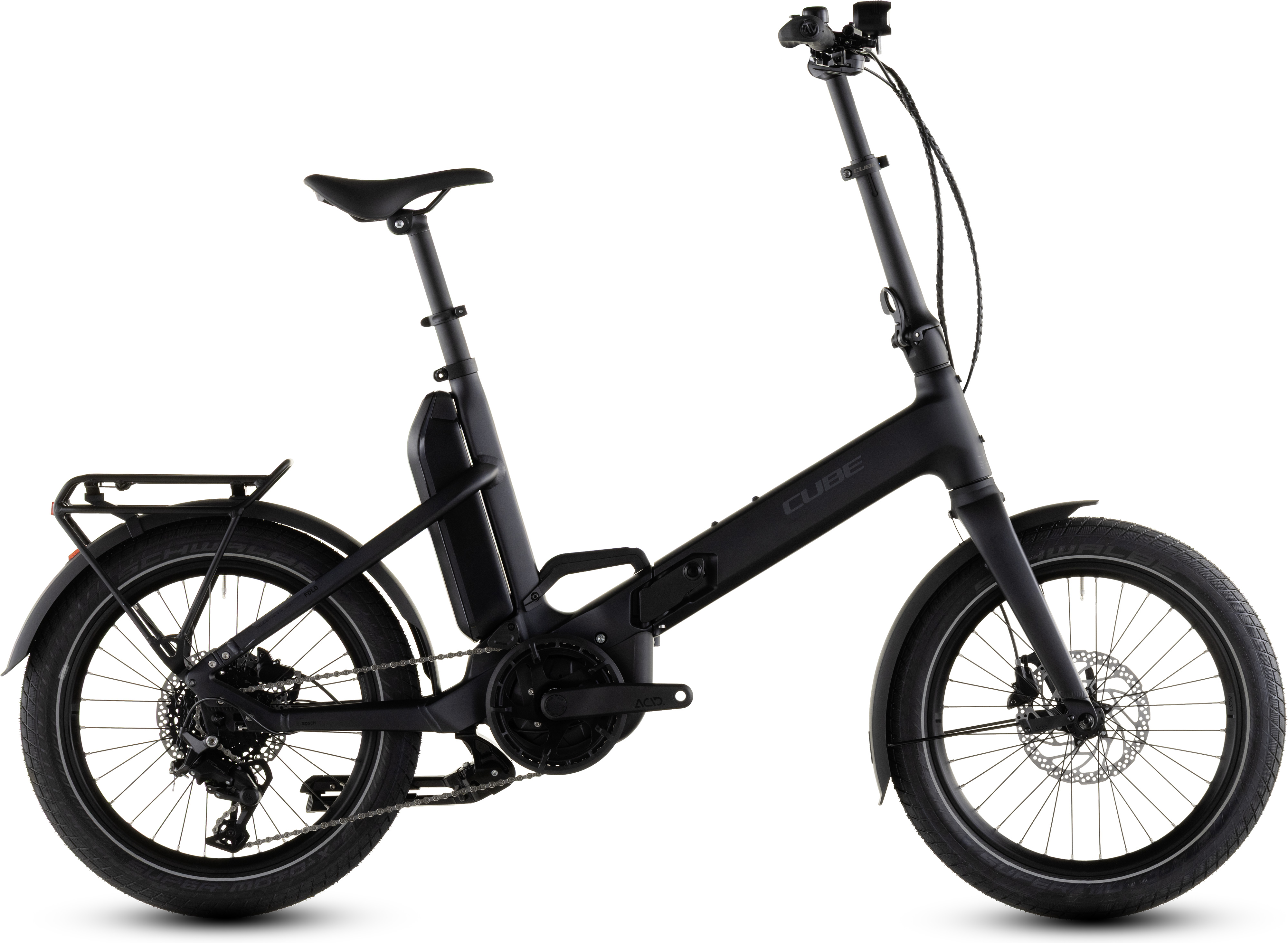 Biciclete electrice - BICICLETA ELECTRICA CUBE FOLD HYBRID 545 COAL REFLEX 2026 One Size