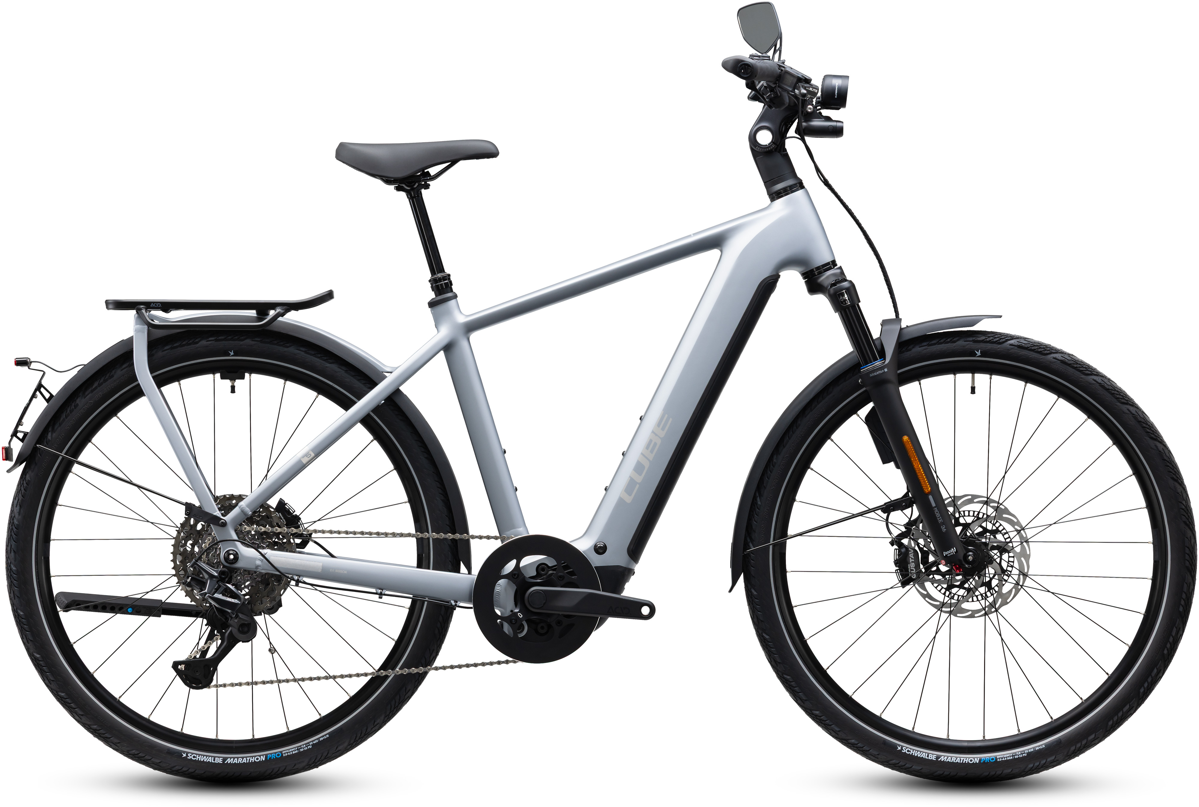 Ciclism - BICICLETA ELECTRICA CUBE KATHMANDU HYBRID 45 800 SLATEGREY CHROME 2027 58 cm