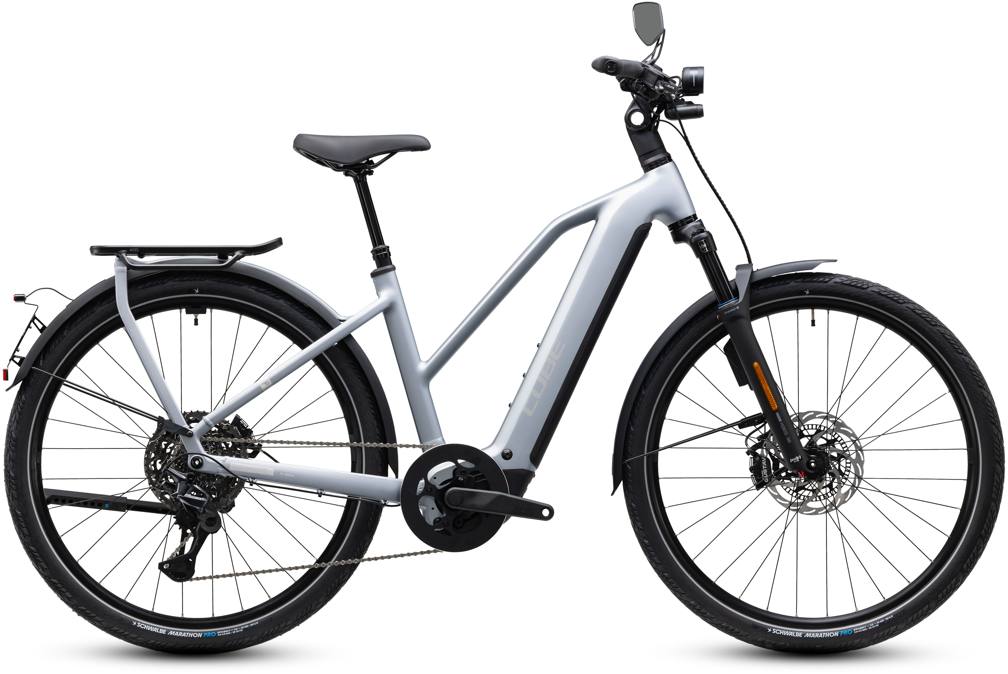 Ciclism - BICICLETA ELECTRICA CUBE KATHMANDU HYBRID 45 800 TRAPEZE SLATEGREY CHROME 2027 50 cm