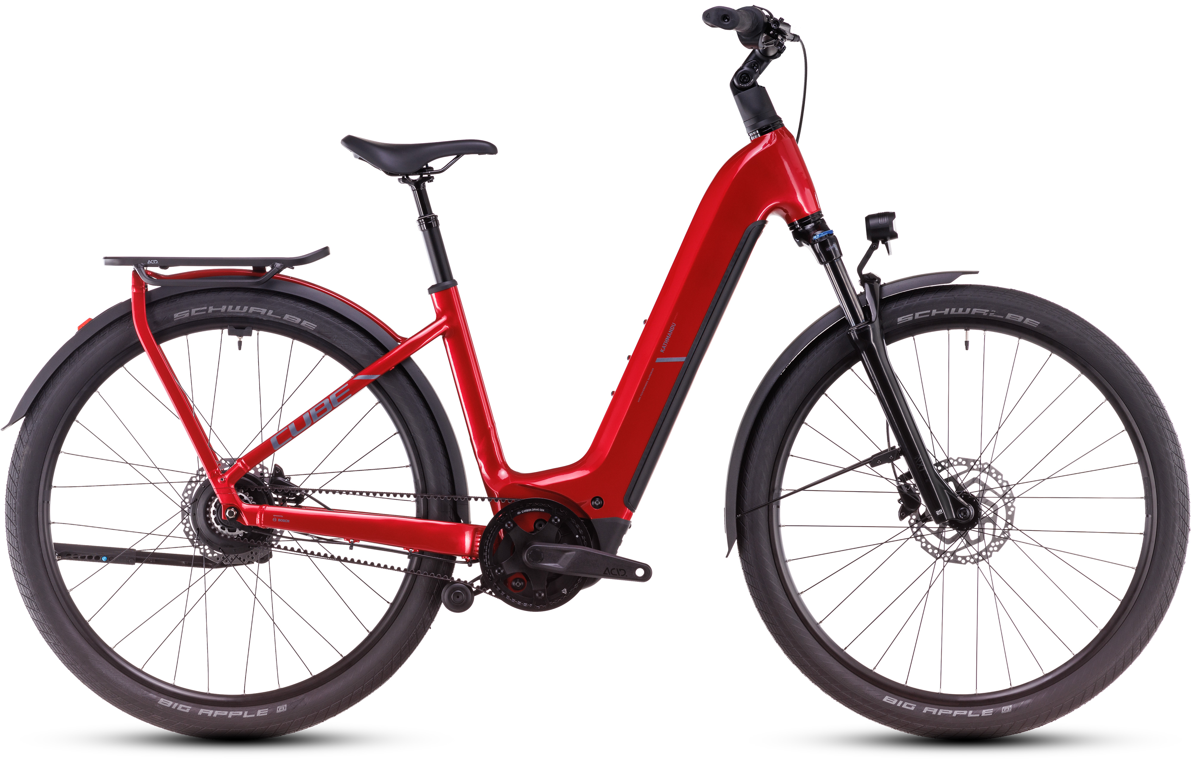 Ciclism - BICICLETA ELECTRICA CUBE KATHMANDU HYBRID COMFORT PRO 800 EASY ENTRY ELECTRICRED RED 2025 50 cm