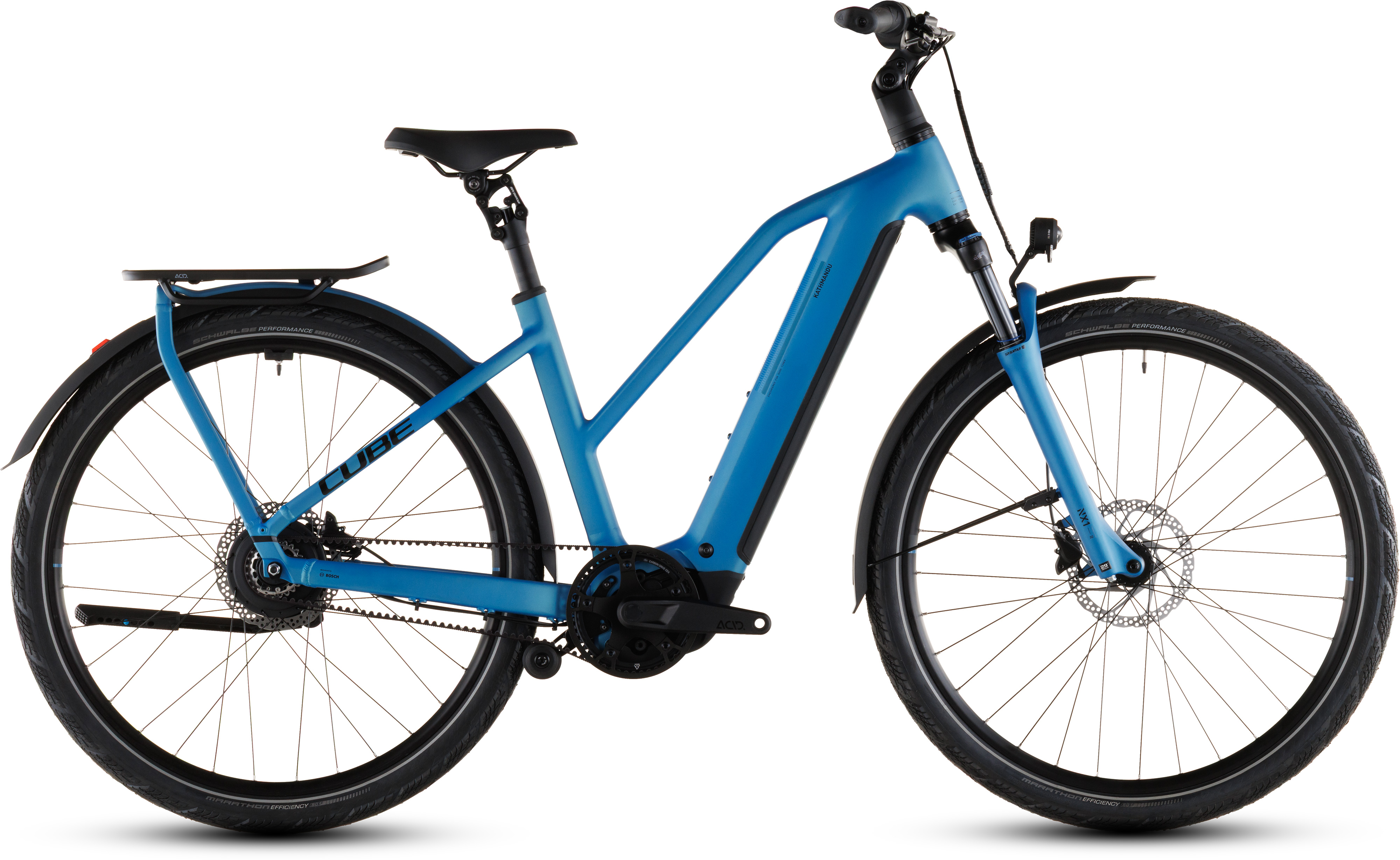 Biciclete electrice - BICICLETA ELECTRICA CUBE KATHMANDU HYBRID COMFORT PRO 800 TRAPEZE AZURE BLACK 2026 58cm