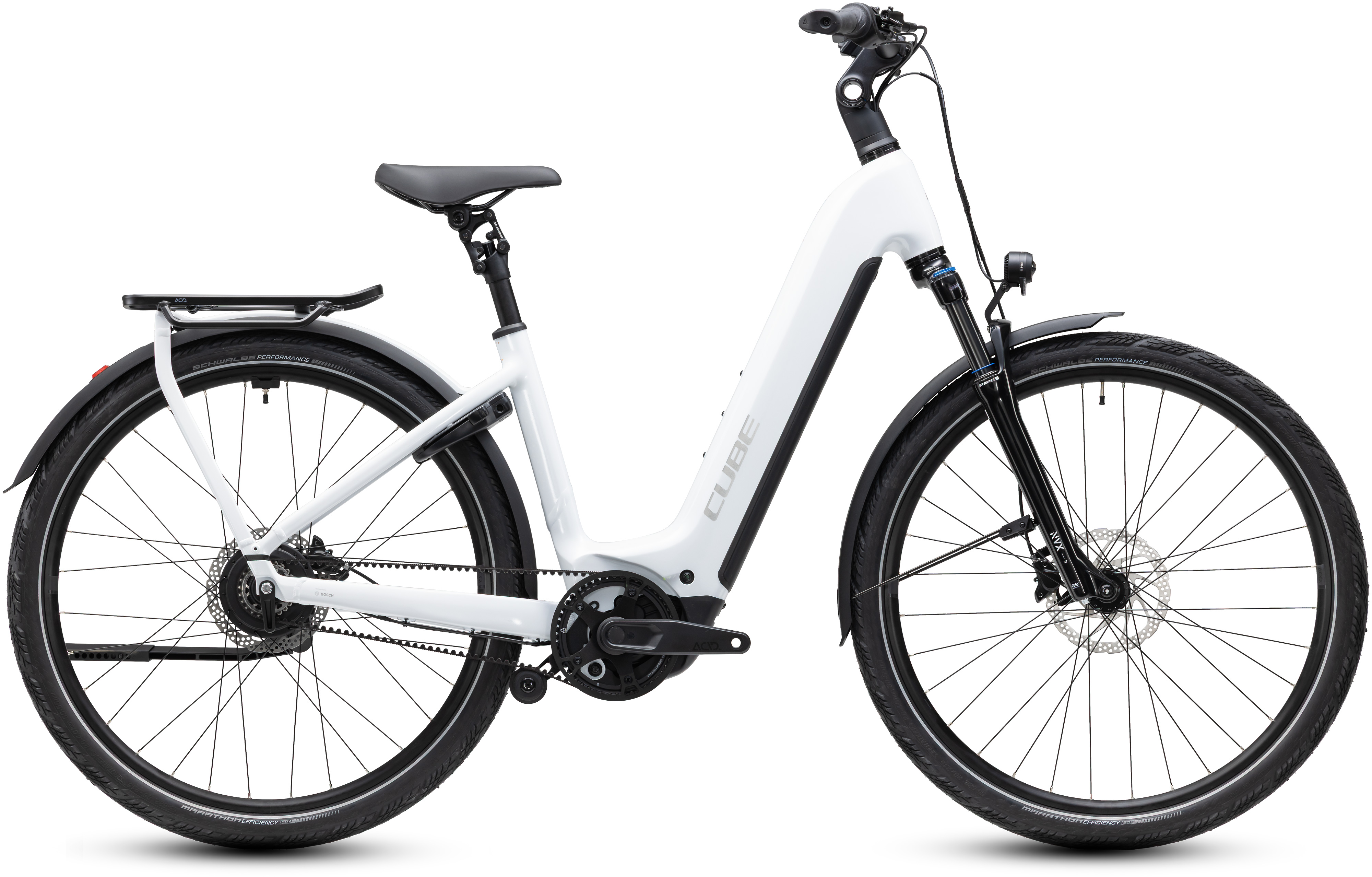 Ciclism - BICICLETA ELECTRICA CUBE KATHMANDU HYBRID DELUXE PRO 800 EASY ENTRY METALLICWHITE CHROME 2027 54 cm
