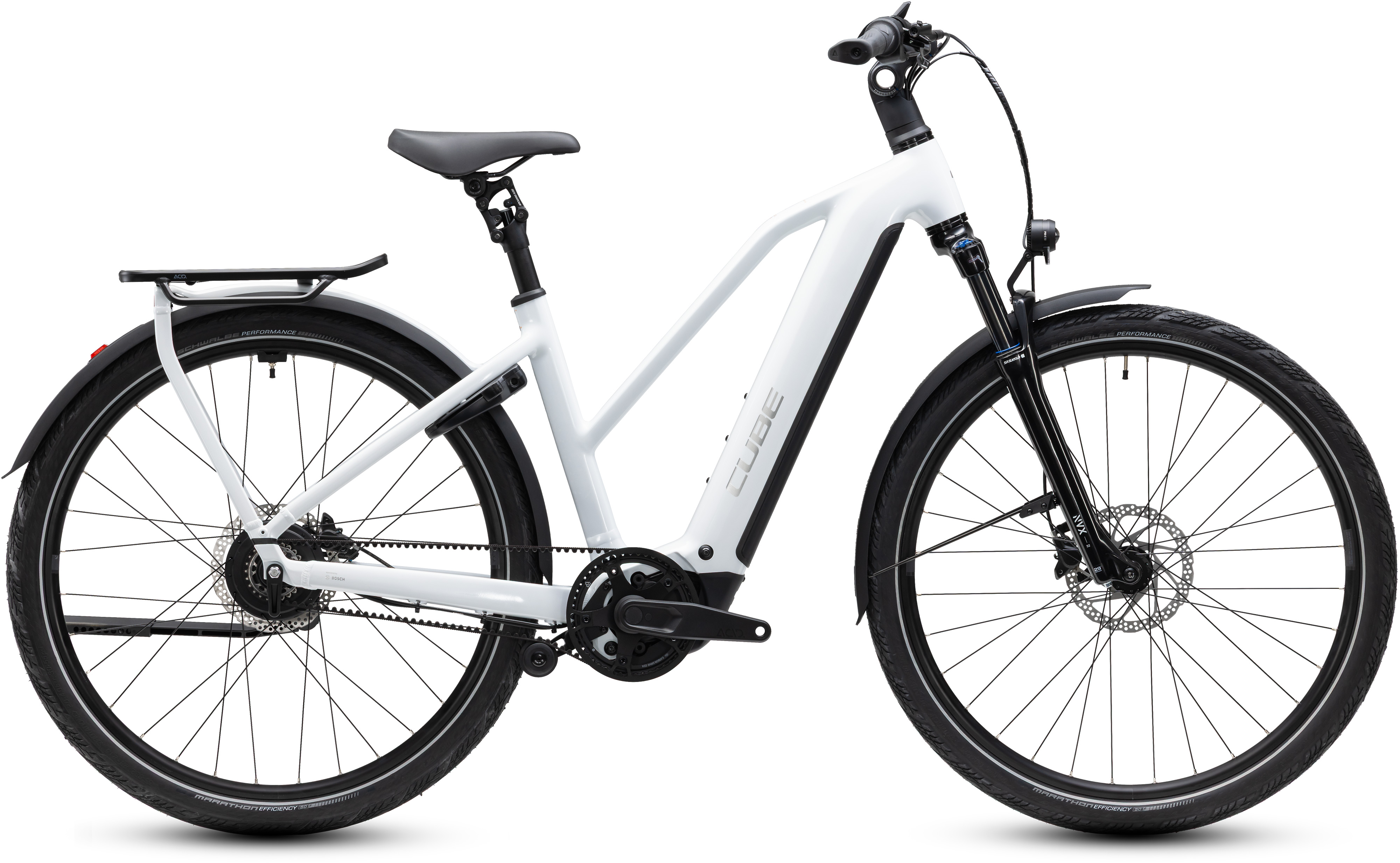 Ciclism - BICICLETA ELECTRICA CUBE KATHMANDU HYBRID DELUXE PRO 800 TRAPEZE METALLICWHITE CHROME 2027 50 cm