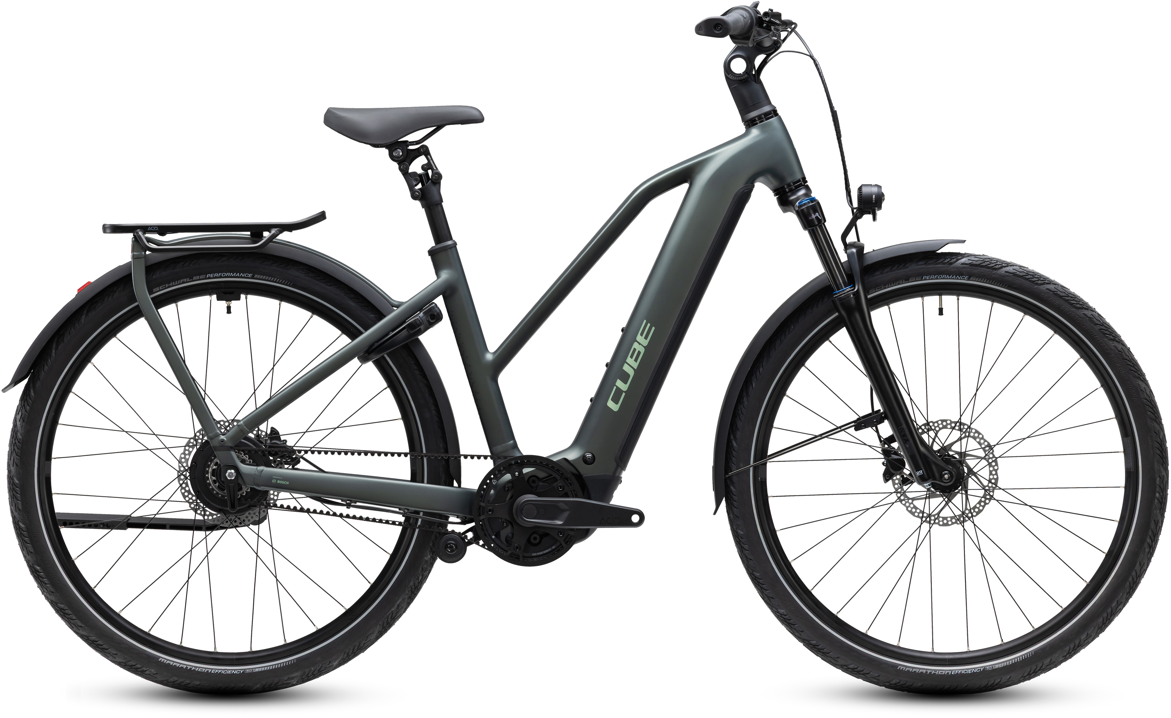 Ciclism - BICICLETA ELECTRICA CUBE KATHMANDU HYBRID DELUXE PRO 800 TRAPEZE BLACKFOREST CHROME 2027 54 cm