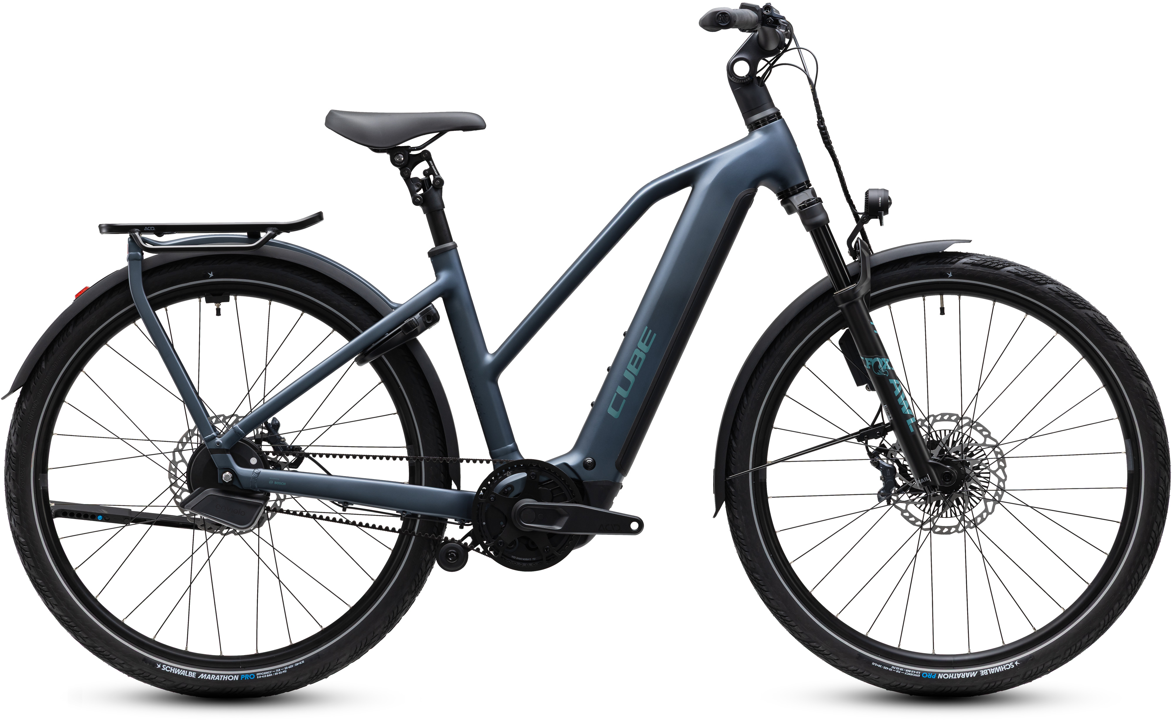 Ciclism - BICICLETA ELECTRICA CUBE KATHMANDU HYBRID DELUXE SLX 800 TRAPEZE MINERALBLUE BLUE 2027 50 cm