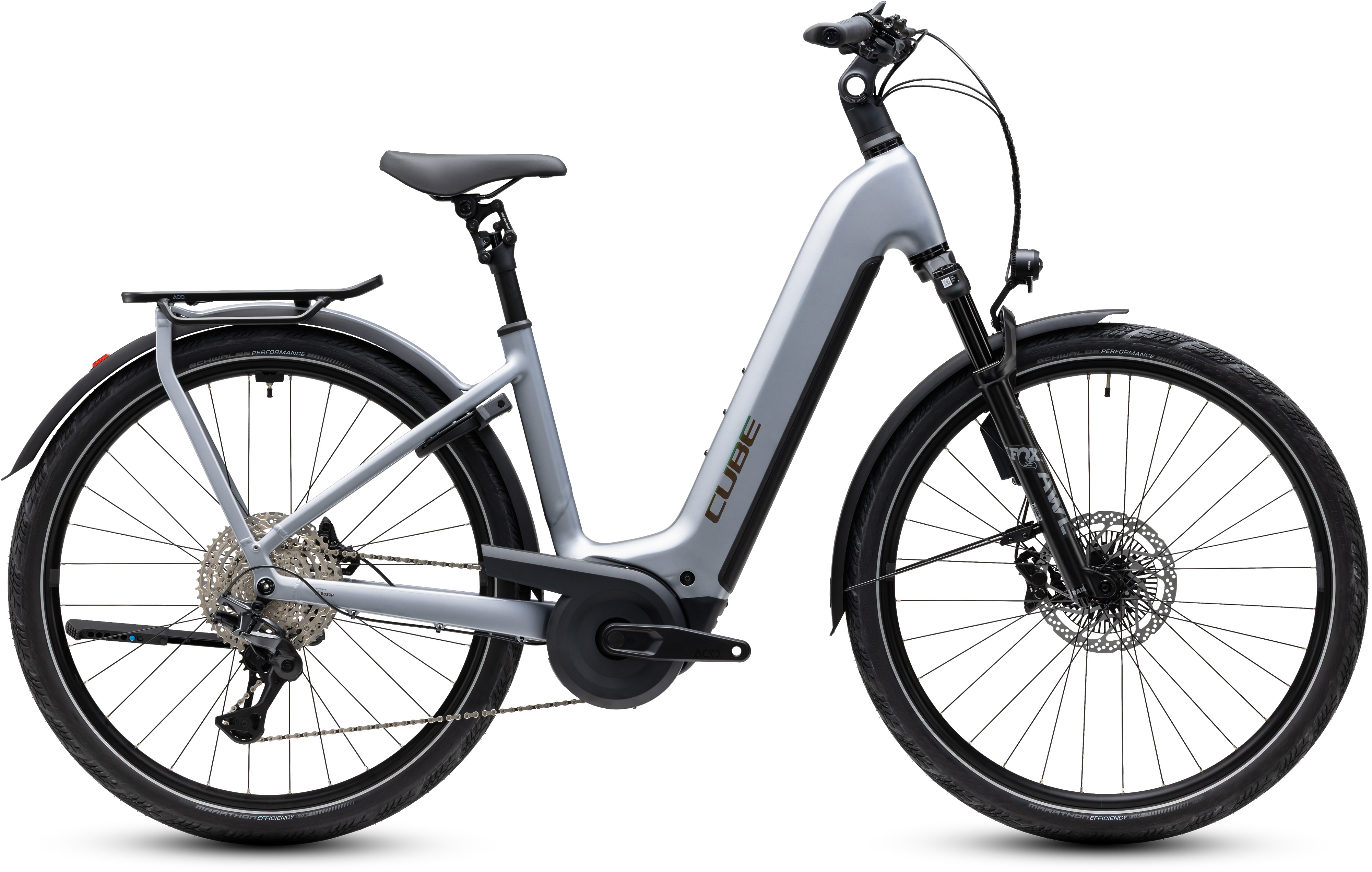 Ciclism - BICICLETA ELECTRICA CUBE KATHMANDU HYBRID EXC 800 EASY ENTRY SLATEGREY CHROME 2027 46 cm