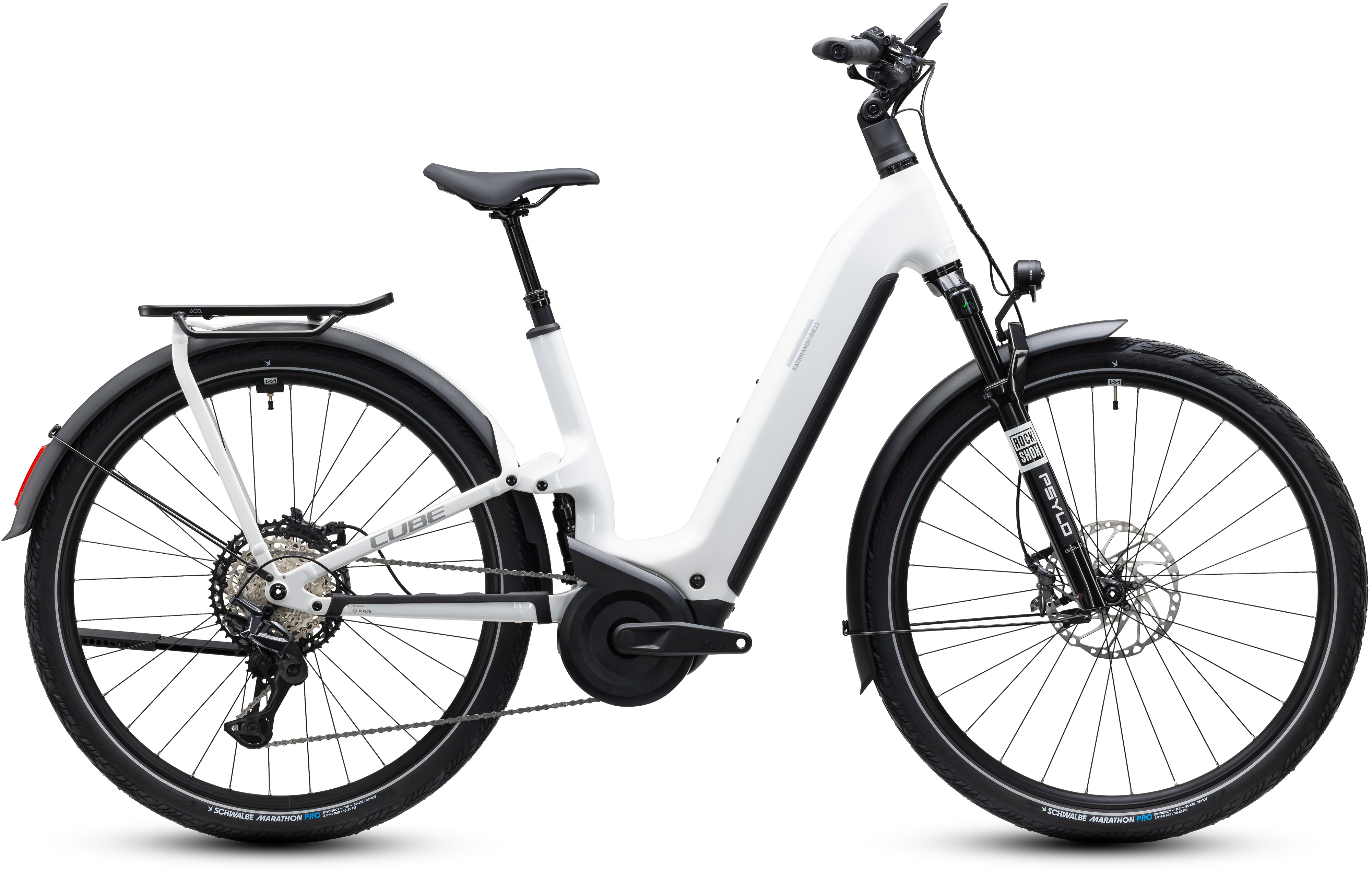 Ciclism - BICICLETA ELECTRICA CUBE KATHMANDU HYBRID ONE11 HPC SLX 800 EASY ENTRY METALLICWHITE PRIZM 2027 46 cm