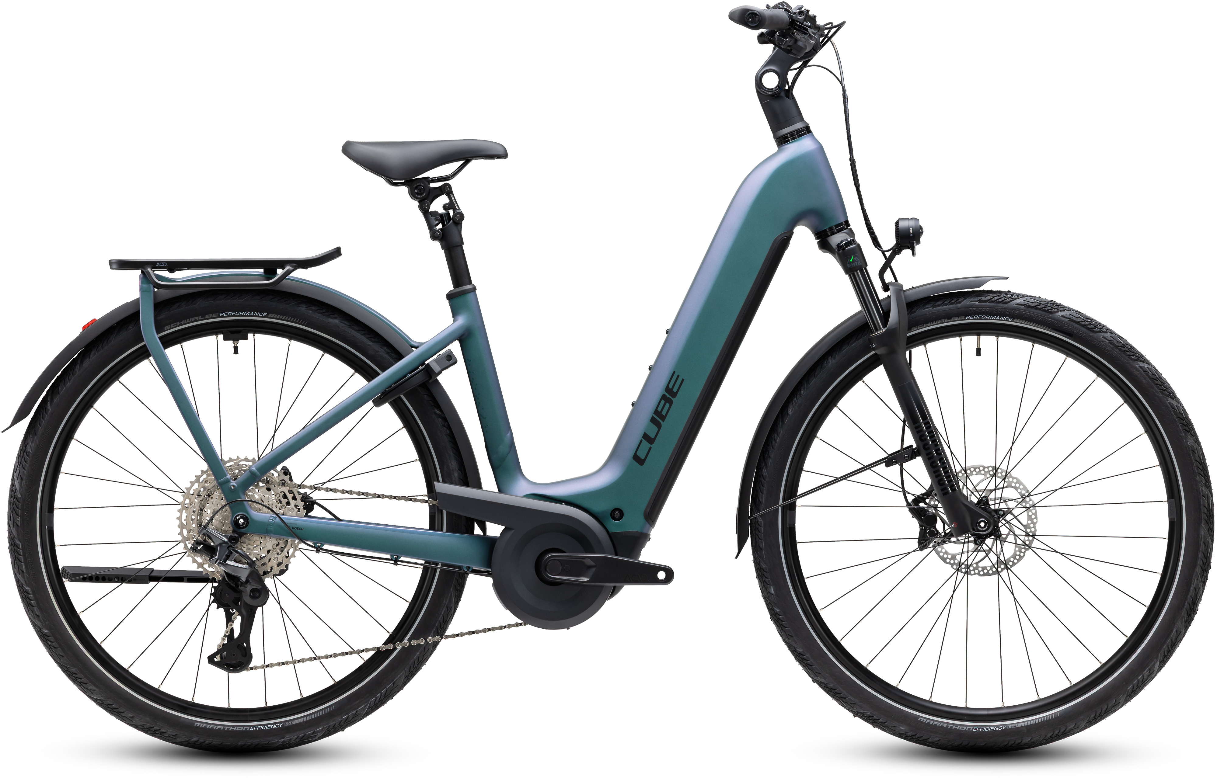 Ciclism - BICICLETA ELECTRICA CUBE KATHMANDU HYBRID PRO 800 EASY ENTRY SMARAGDGREY BLACK 2027 50 cm
