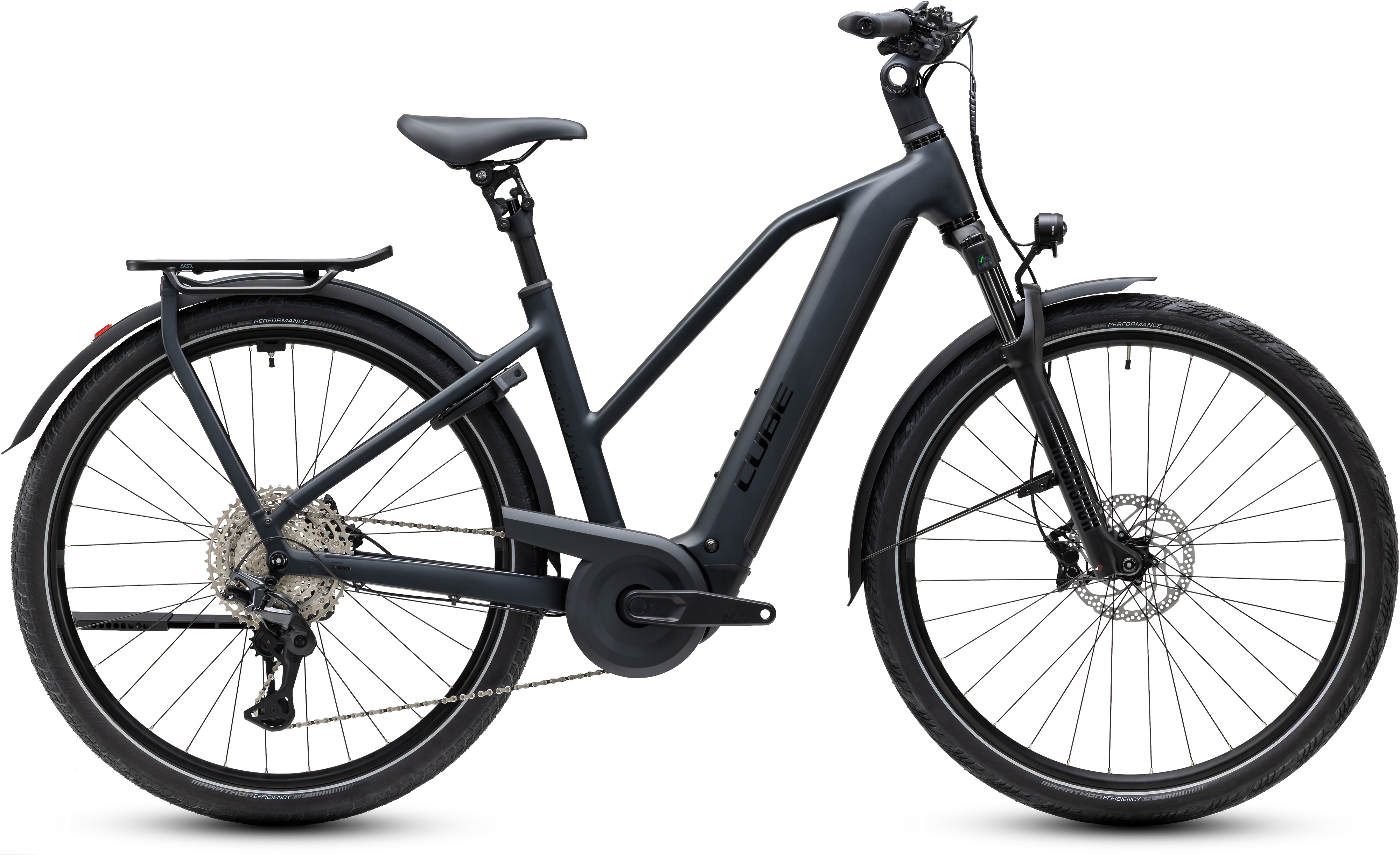 Ciclism - BICICLETA ELECTRICA CUBE KATHMANDU HYBRID PRO 800 TRAPEZE COAL BLACK 2027 46 cm
