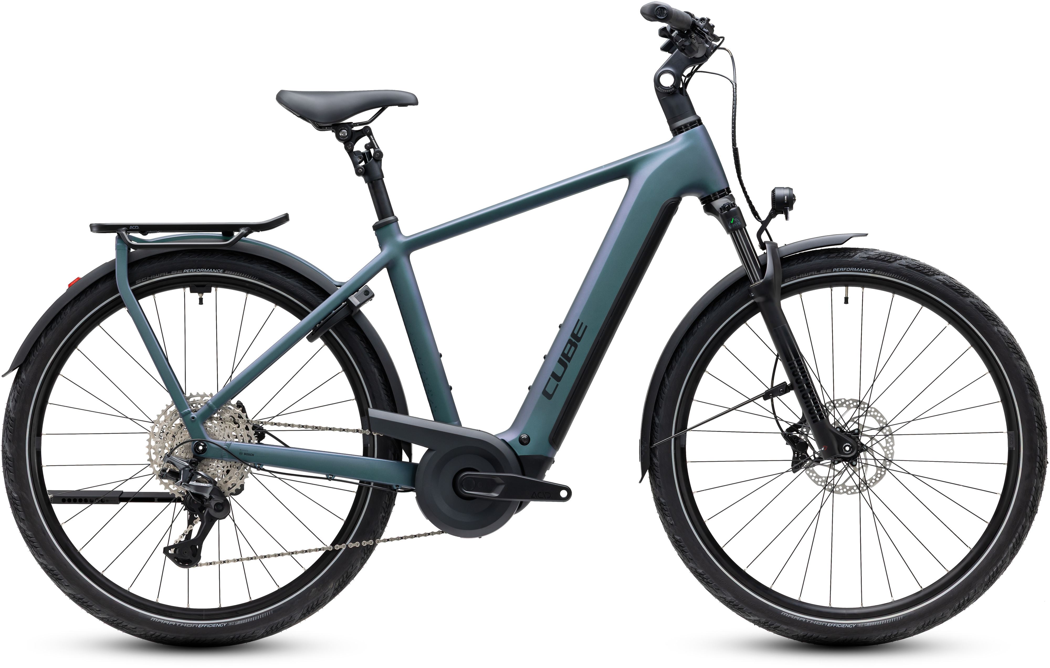 Ciclism - BICICLETA ELECTRICA CUBE KATHMANDU HYBRID PRO 800 SMARAGDGREY BLACK 2027 54 cm