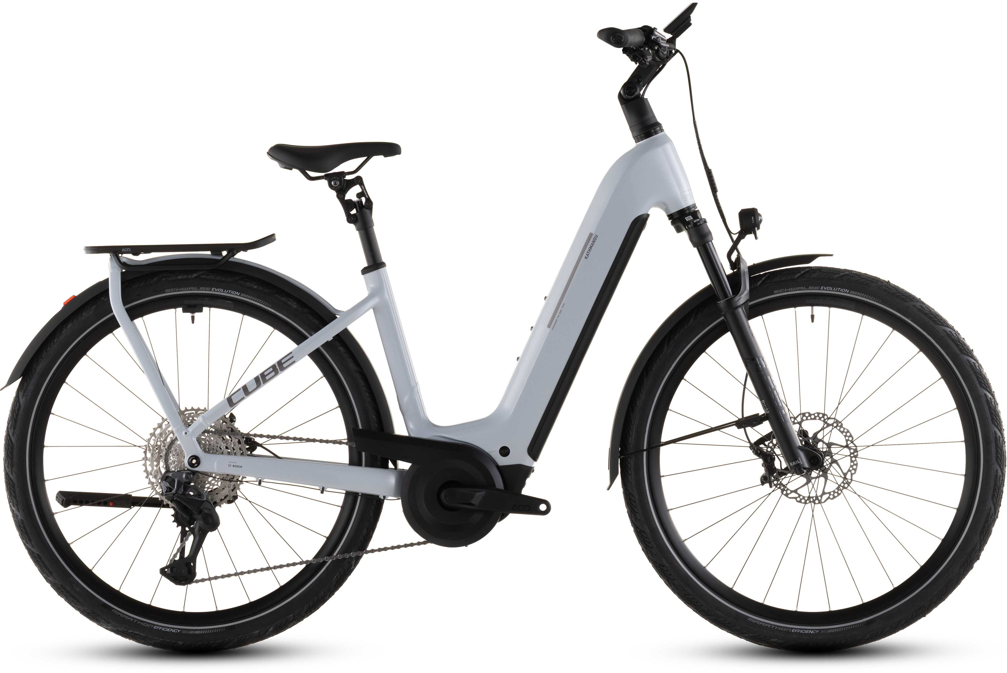 Biciclete electrice - BICICLETA ELECTRICA CUBE KATHMANDU HYBRID SLX 800 EASY ENTRY FOGGREY GREY 2026 50 cm