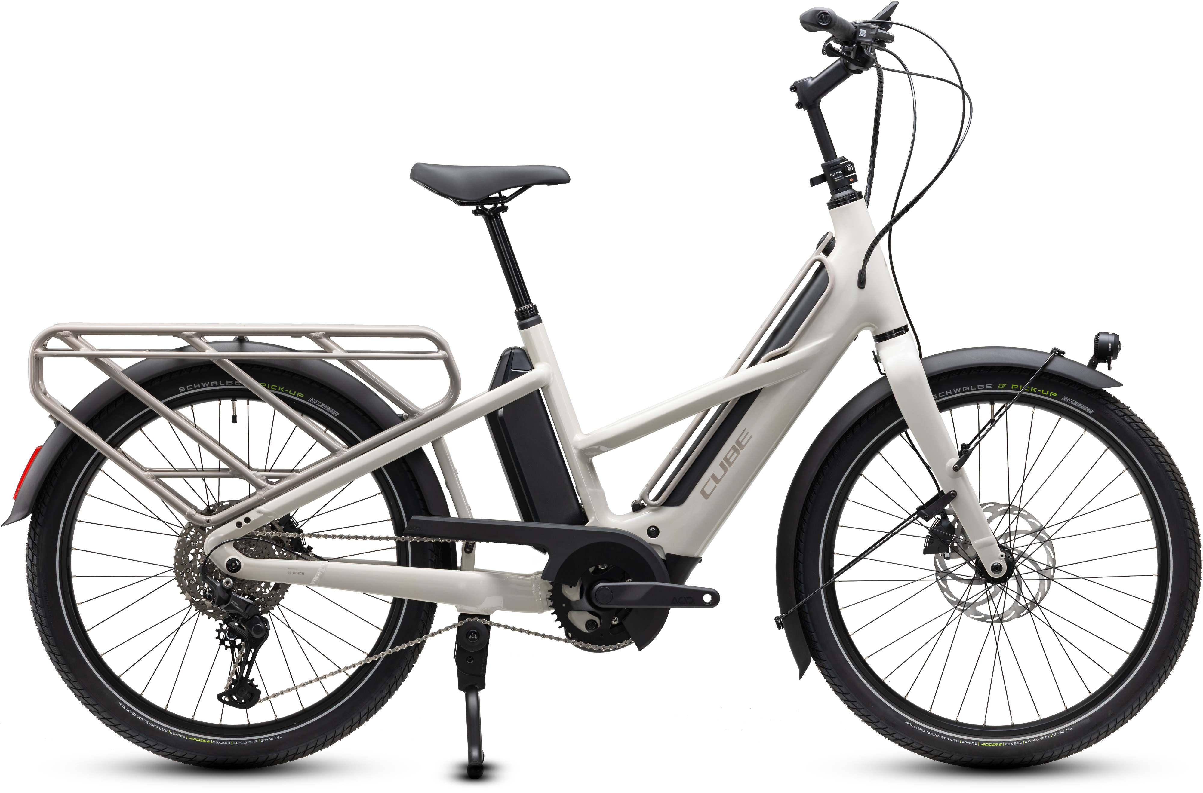 Ciclism - BICICLETA ELECTRICA CUBE LONGTAIL HYBRID 800 GREYBEIGE GREY 2027 One Size