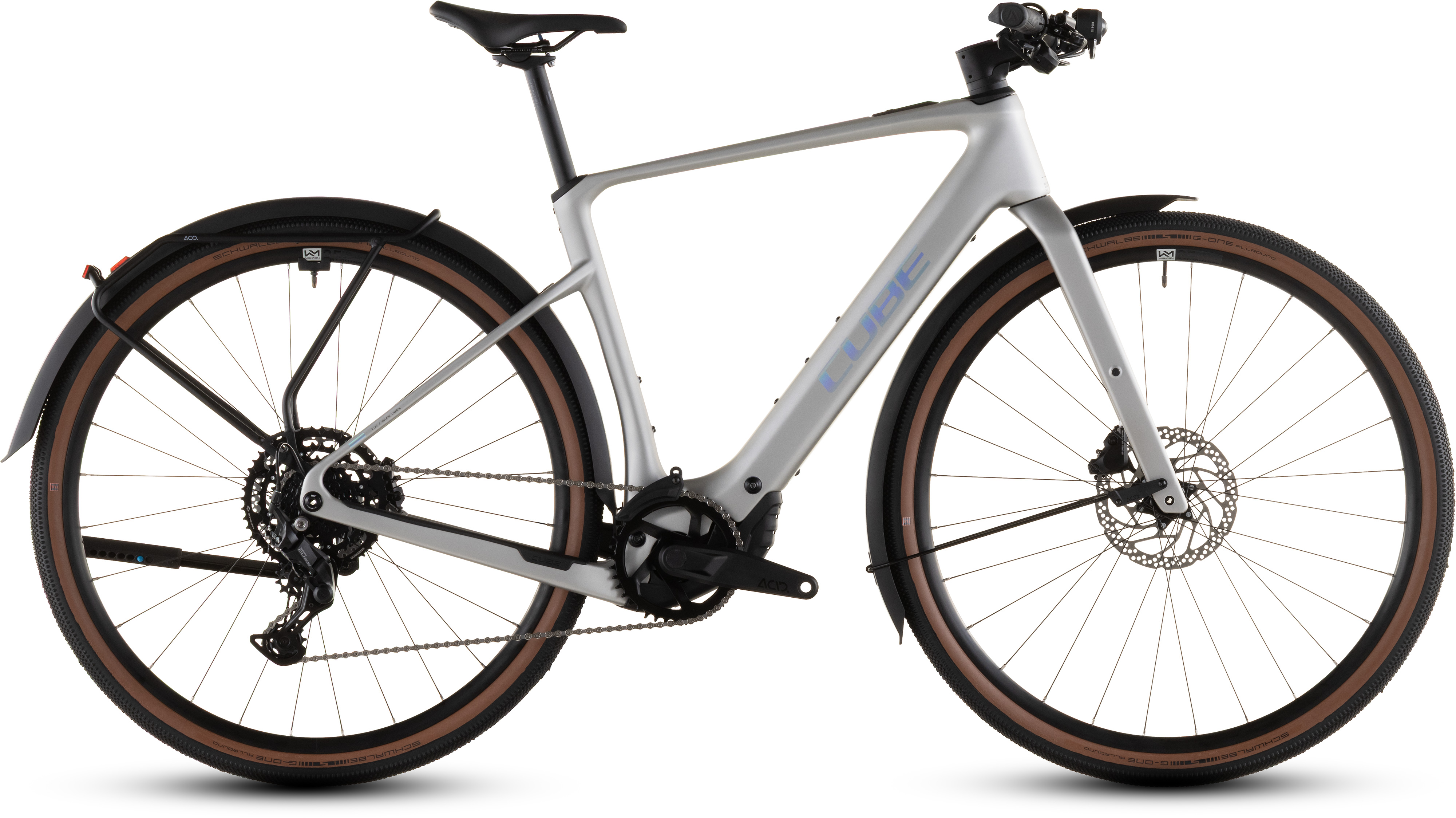 Biciclete electrice - BICICLETA ELECTRICA CUBE NULANE HYBRID C:62 RACE 400X FE SLEEKGREY PRISM 2026 XL